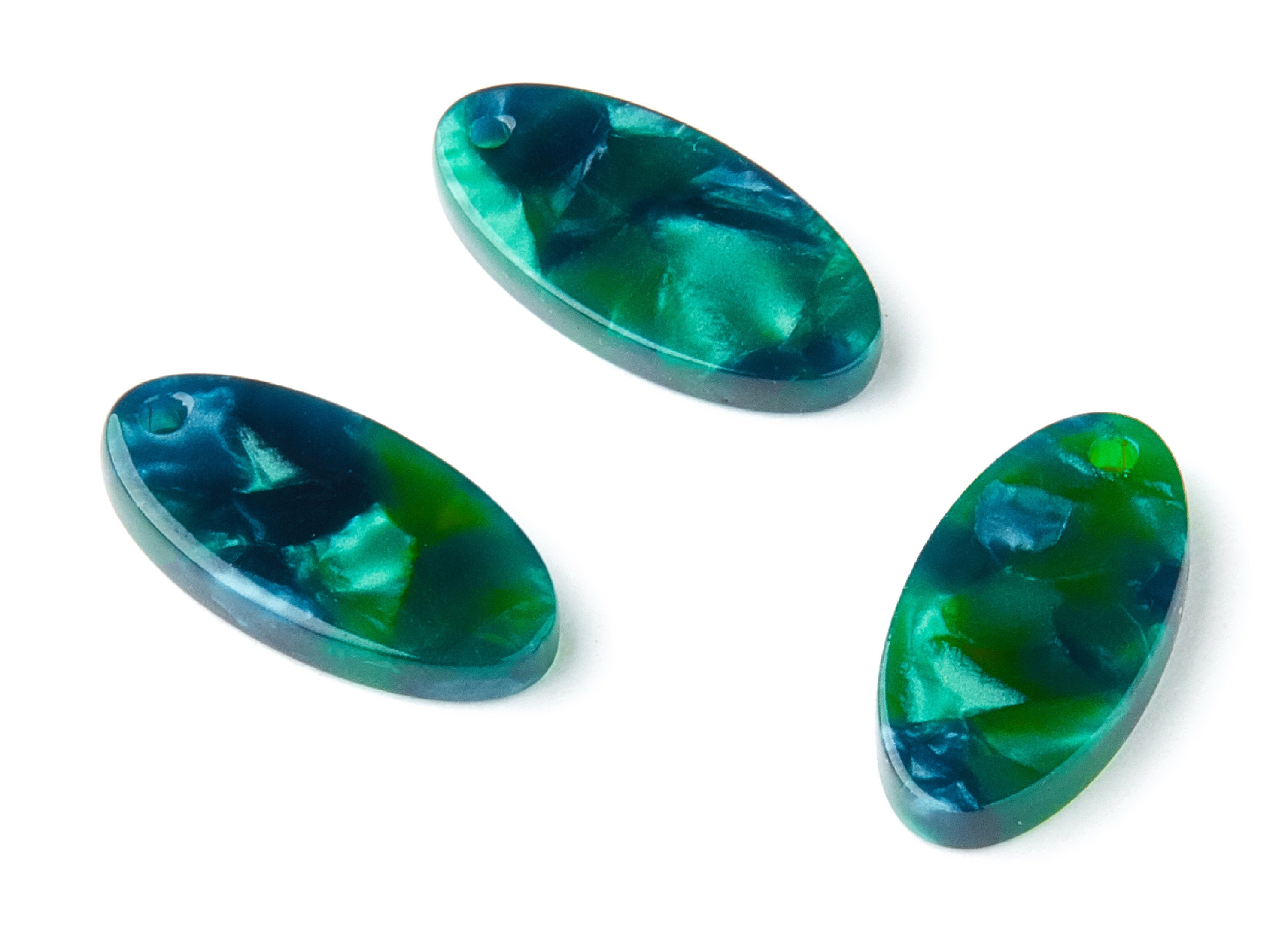 Acetate Oval Earring Charms - Acrylic Oval Pendant - Earring Findings - Jewelry Supplies - Color Code: A13 - 21.72x10.82x2.6mm - AC1396D - DOMEDBAZAAR