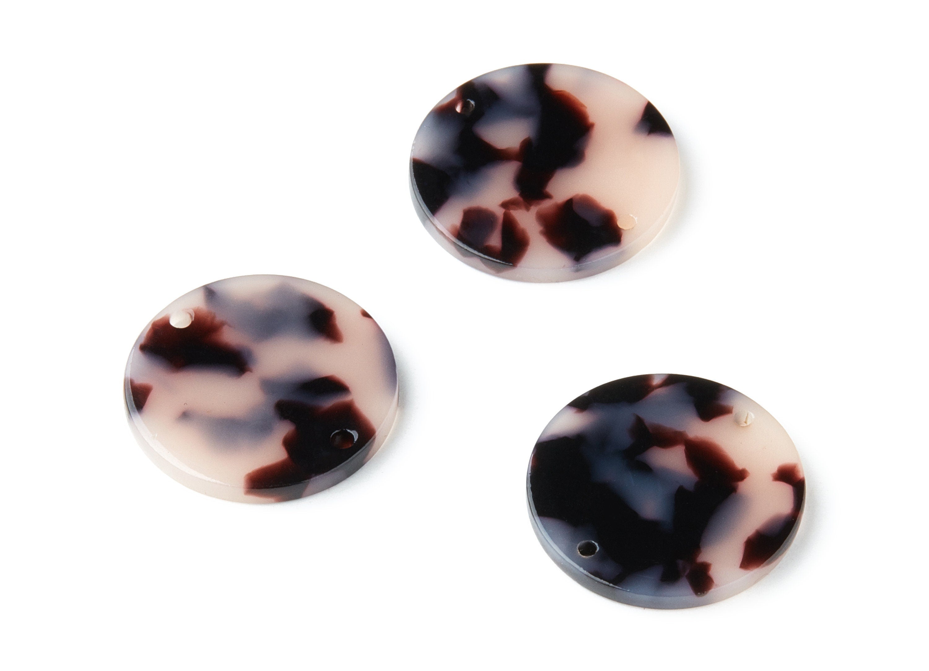 Acetate Acrylic Earring Charms - Blonde Acetate Pendant With 2 Holes - Color Code: A06 - Earring Findings - 24.8x24.8x2.6mm - AC1313B - DOMEDBAZAAR