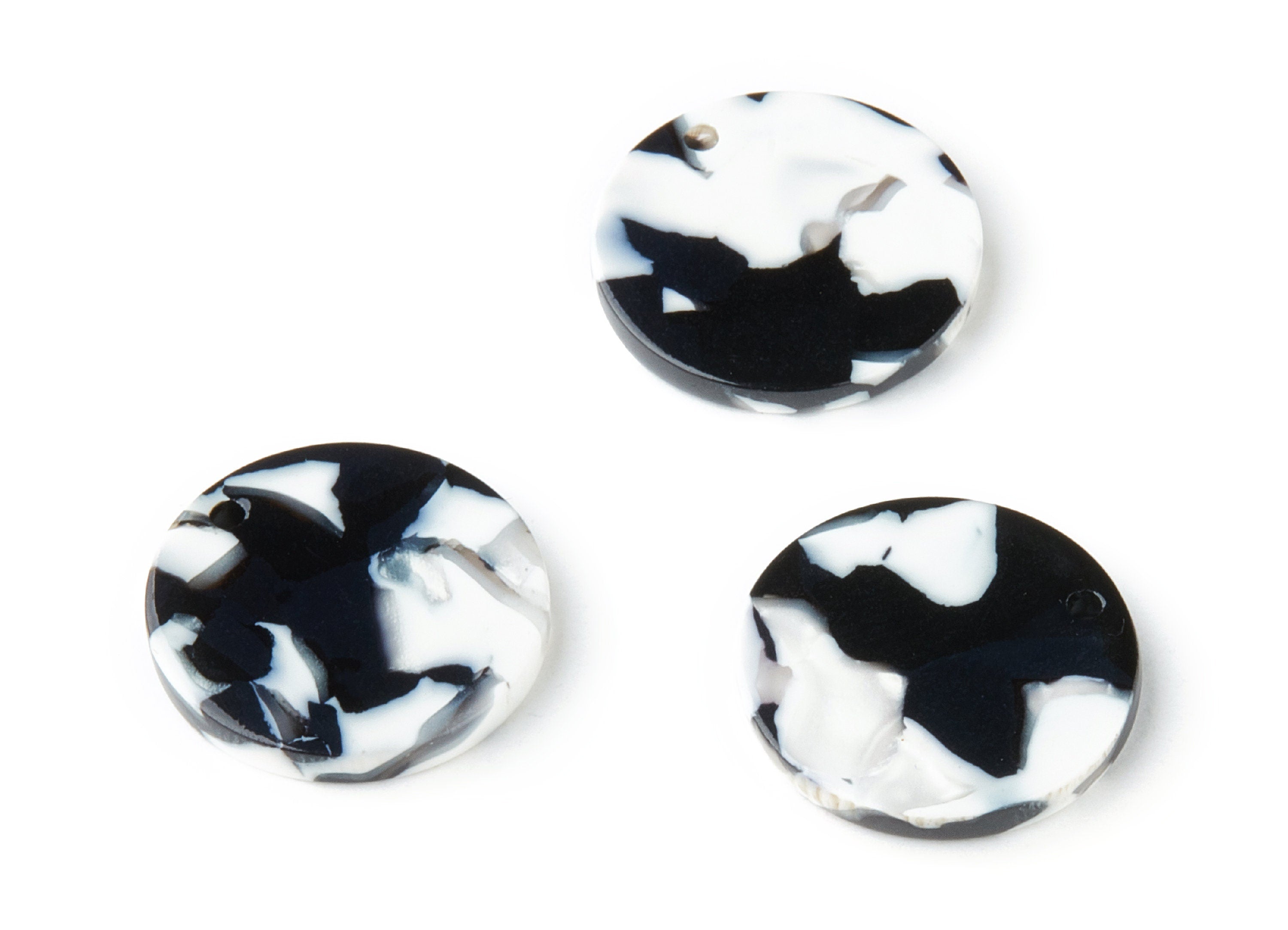 Acetate Acrylic Earring Charms - Round Acetate Earrings With 1 Hole - Color Code: A17 - Earring Findings - 19.86x19.86x2.57mm - AC1316A - DOMEDBAZAAR