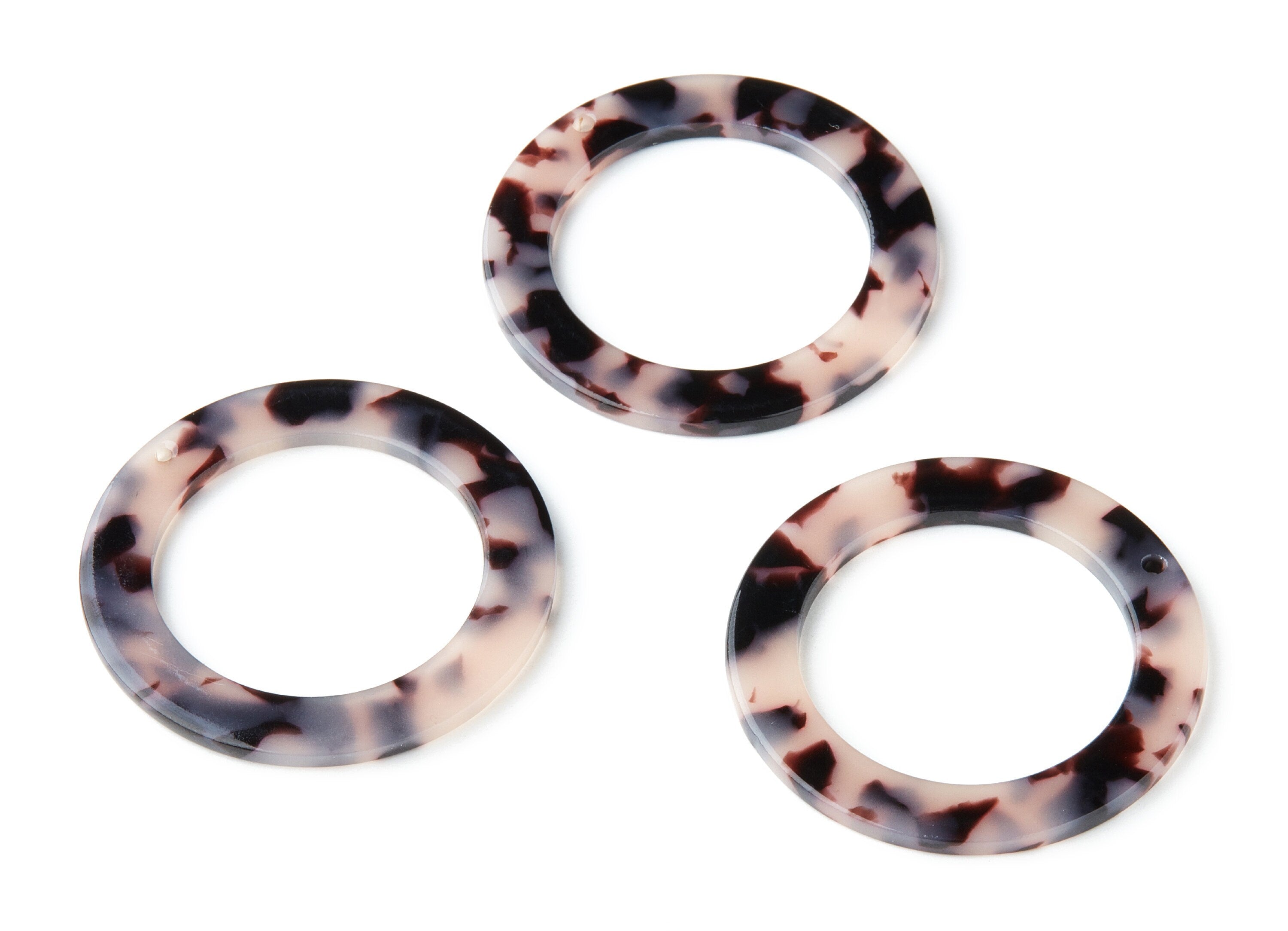 Acetate Acrylic Earring Charms - Blonde Acetate Tortoise Shell Earrings - 1 Hole - Color Code: A06 - 44.4x44.4x2.69mm - AC1314B - DOMEDBAZAAR