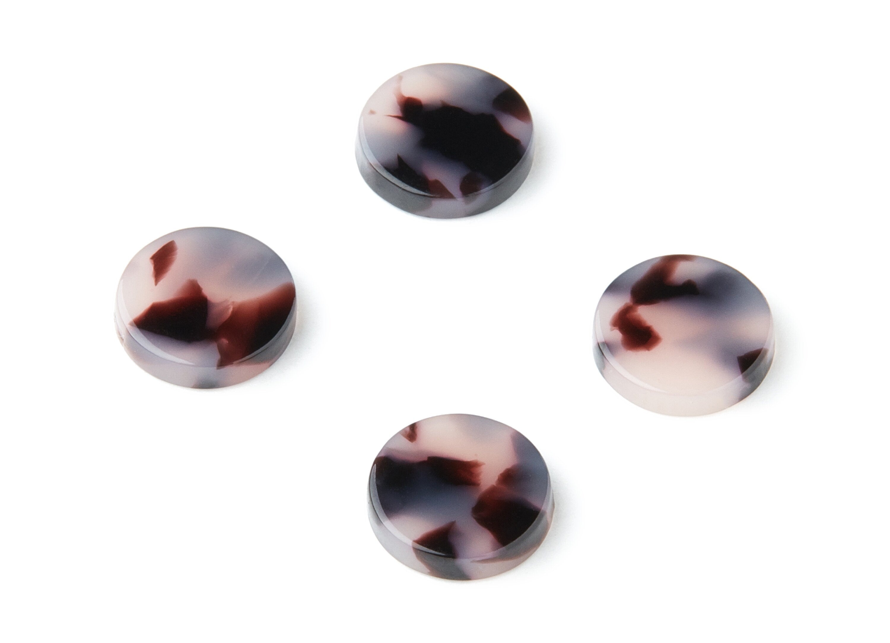 Acetate Acrylic Earring Charms - Blonde Acetate Tortoise Shell Pendants - Round Earrings - Color Code:A06 - 11.75x11.75x2.58mm - AC1419A - DOMEDBAZAAR