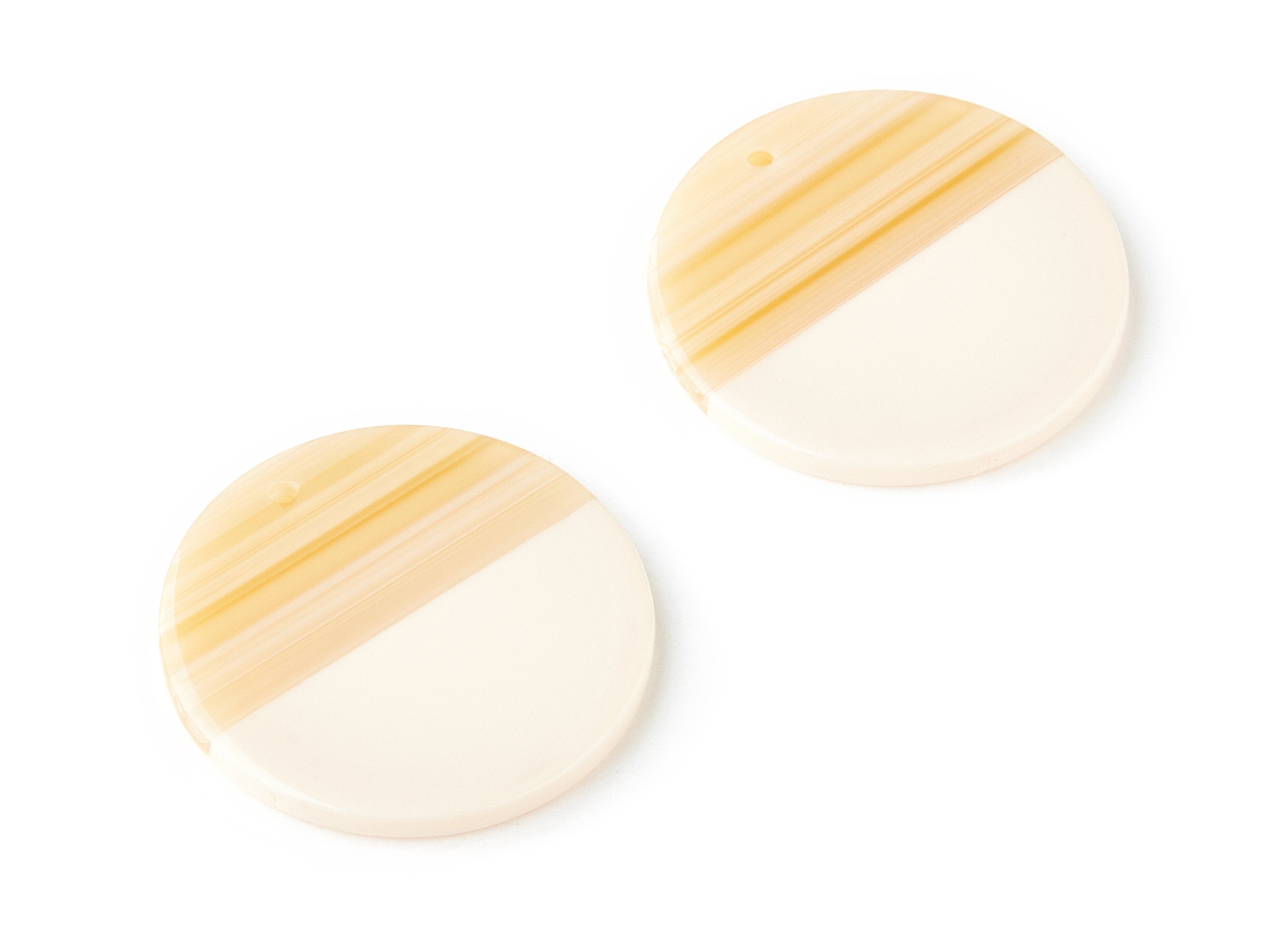 Acetate Acrylic Earring Charms - Tortoise Shell Earrings - Coin Shaped Pendant - 1 Hole - Earring Findings - 30x30x2.7mm - AC1421F - DOMEDBAZAAR
