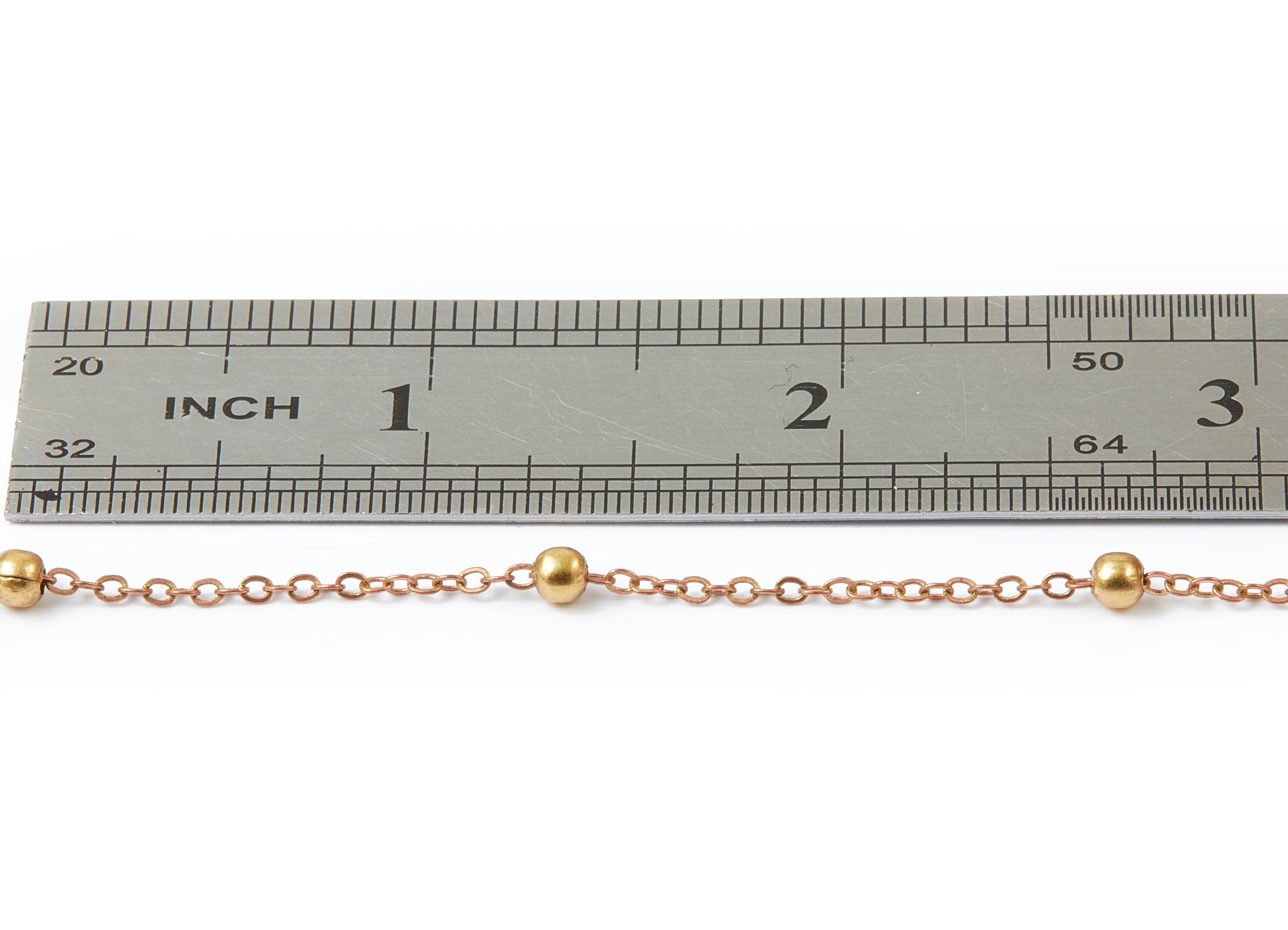 Ball Satellite Flat Cable Chain -Iron Chain - Soldered - 0.08&quot; x 0.06&quot; x 0.13&quot; - Necklace Jewellery Making - CC1098 - DOMEDBAZAAR