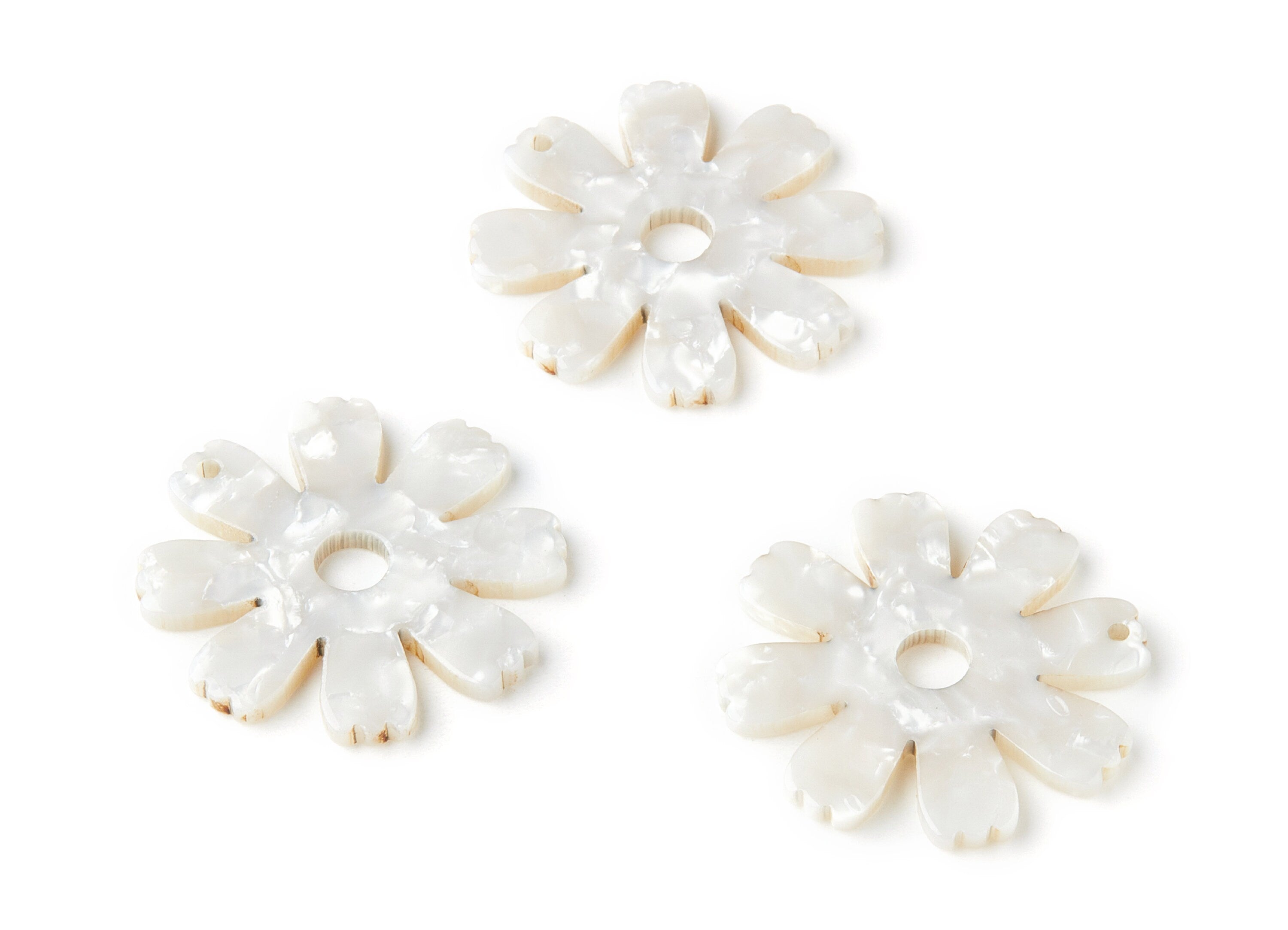 Acetate Flower Earring Charm - Acrylic Flower Pendant - Earring Findings - Jewelry Supplies - Color Code: A12 - 34.73x33.57x2.57mm - AC1331D - DOMEDBAZAAR