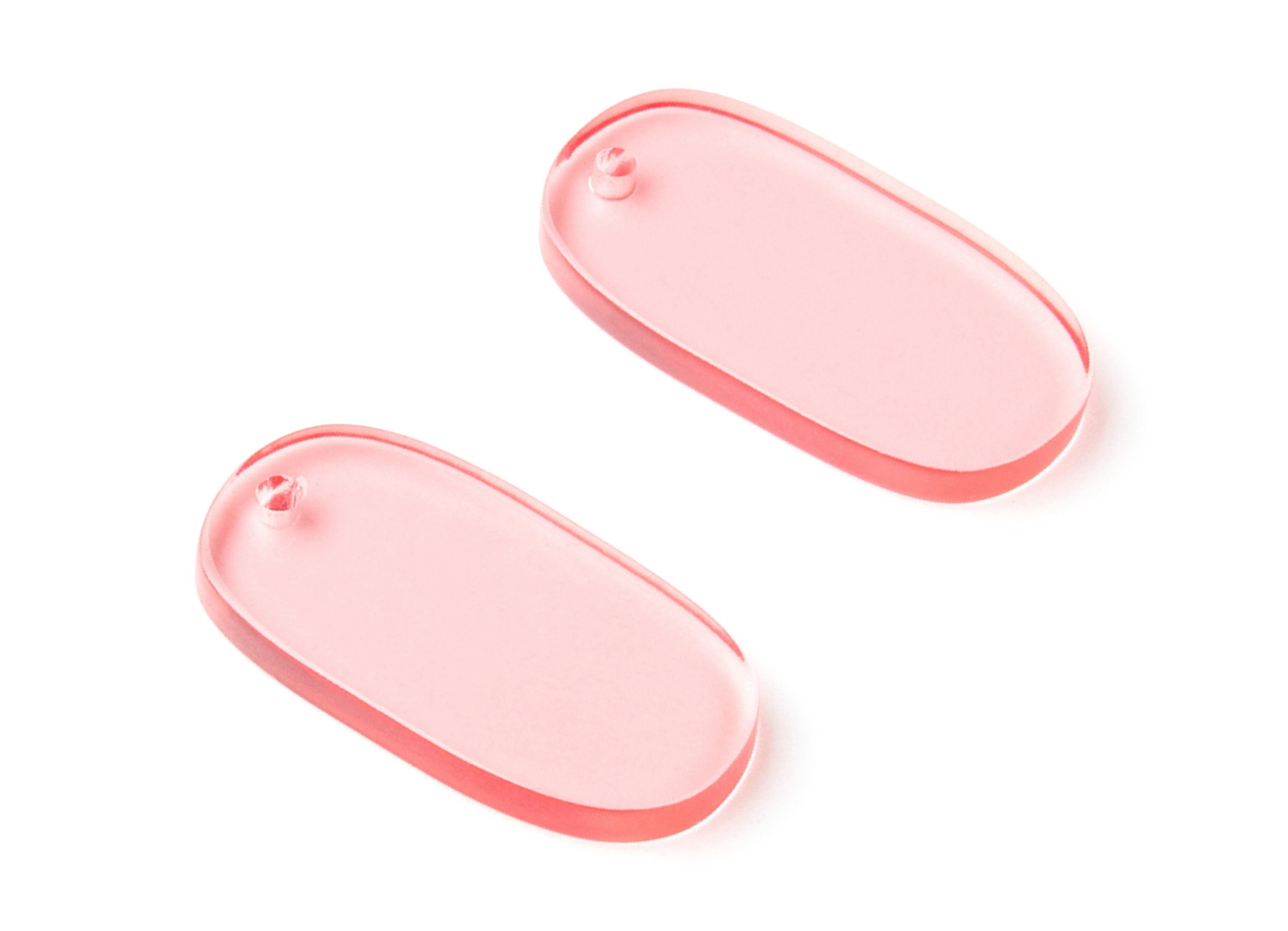 Acrylic Oval Earring Charms - Oval Shaped Pendant - Earring Findings - Jewelry Supplies - Color Code:A69 - 26.7x14x2.6mm - AC1156AB - DOMEDBAZAAR
