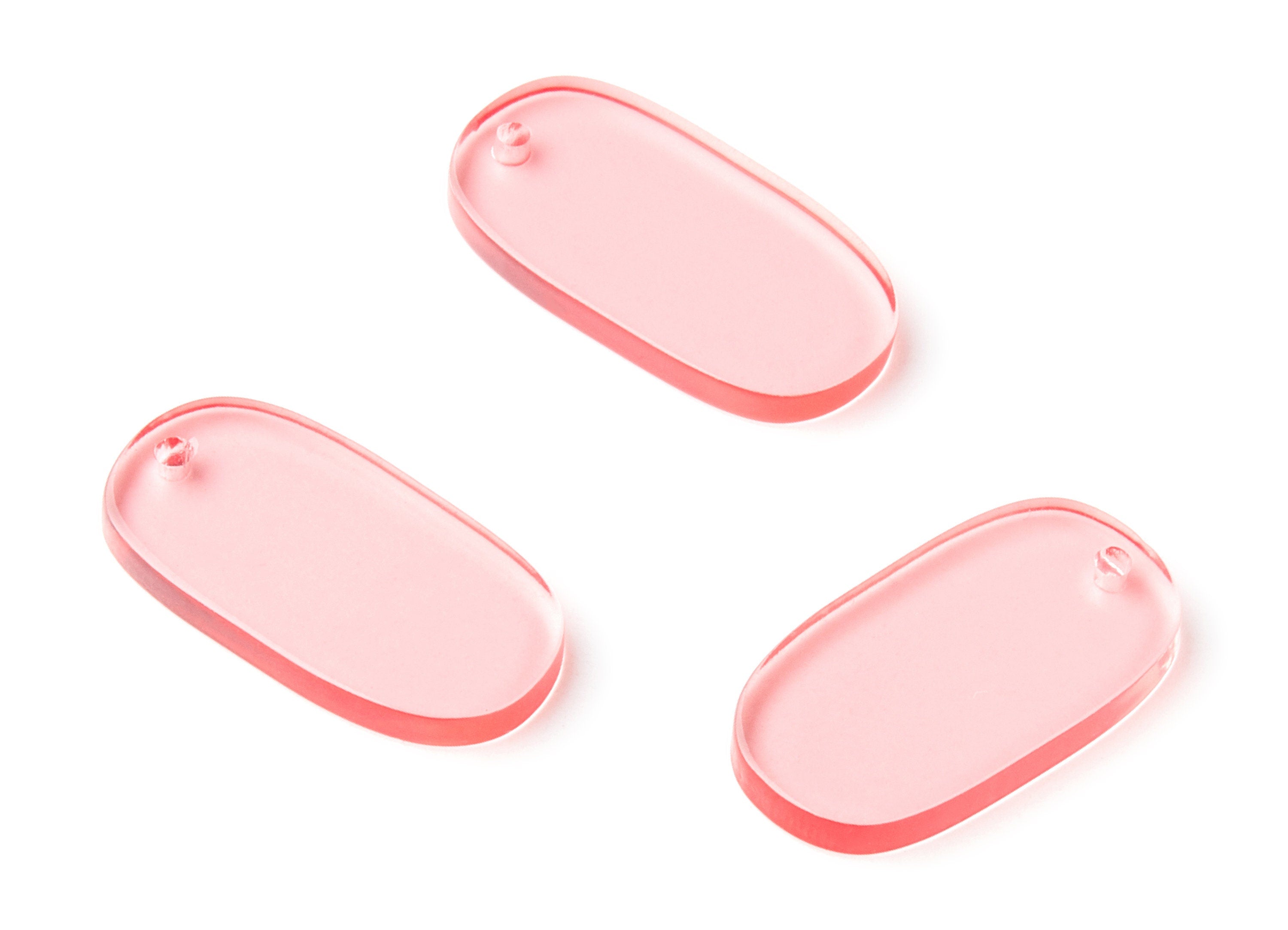 Acrylic Oval Earring Charms - Oval Shaped Pendant - Earring Findings - Jewelry Supplies - Color Code:A69 - 26.7x14x2.6mm - AC1156AB - DOMEDBAZAAR