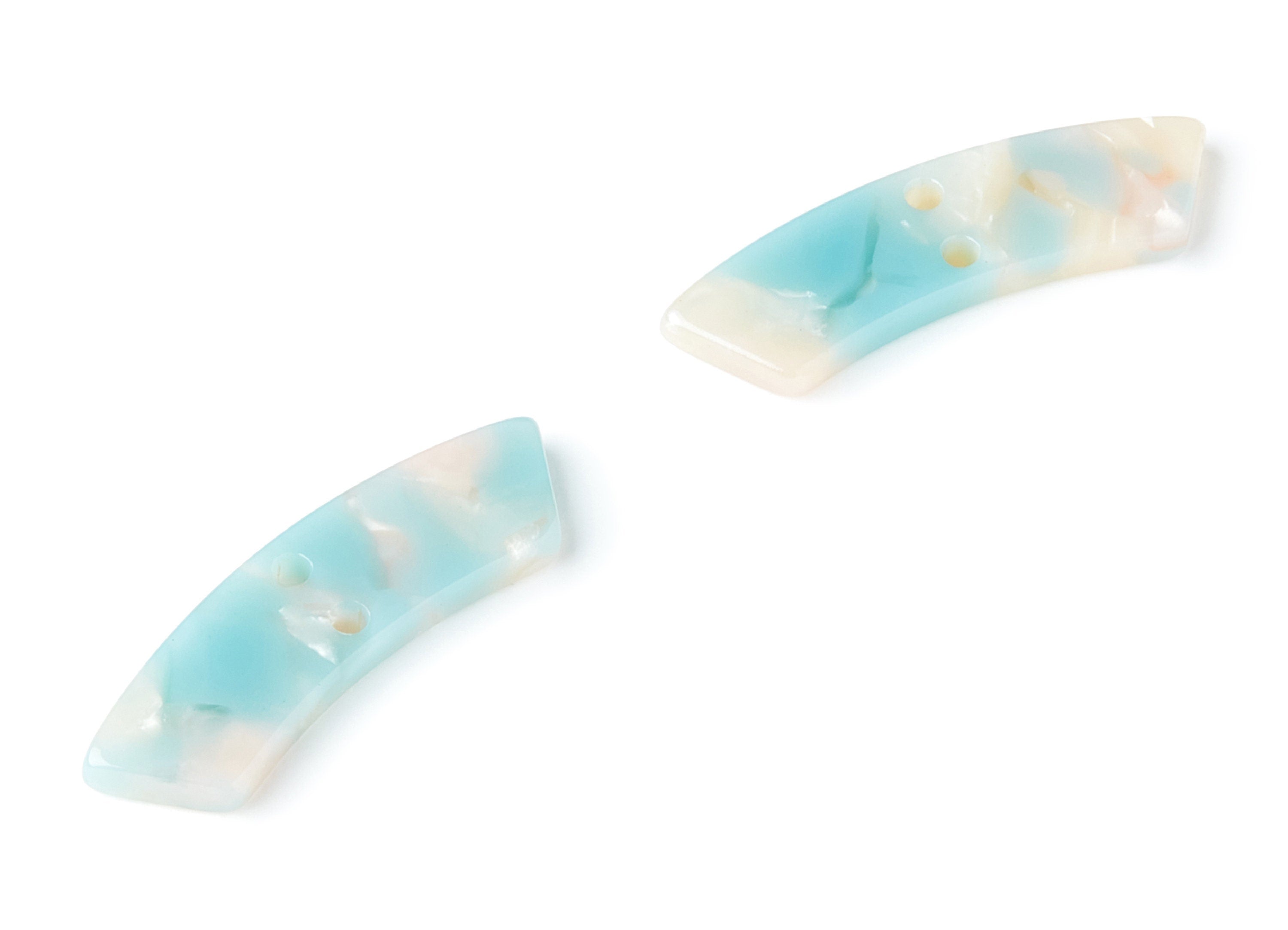 Acetate Irregular Earring Charms - Irregular Shaped With 2 Holes - Jewelry Supplies - Color Code: A36 - 31.1x9.79x2.66mm - AC1371F - DOMEDBAZAAR
