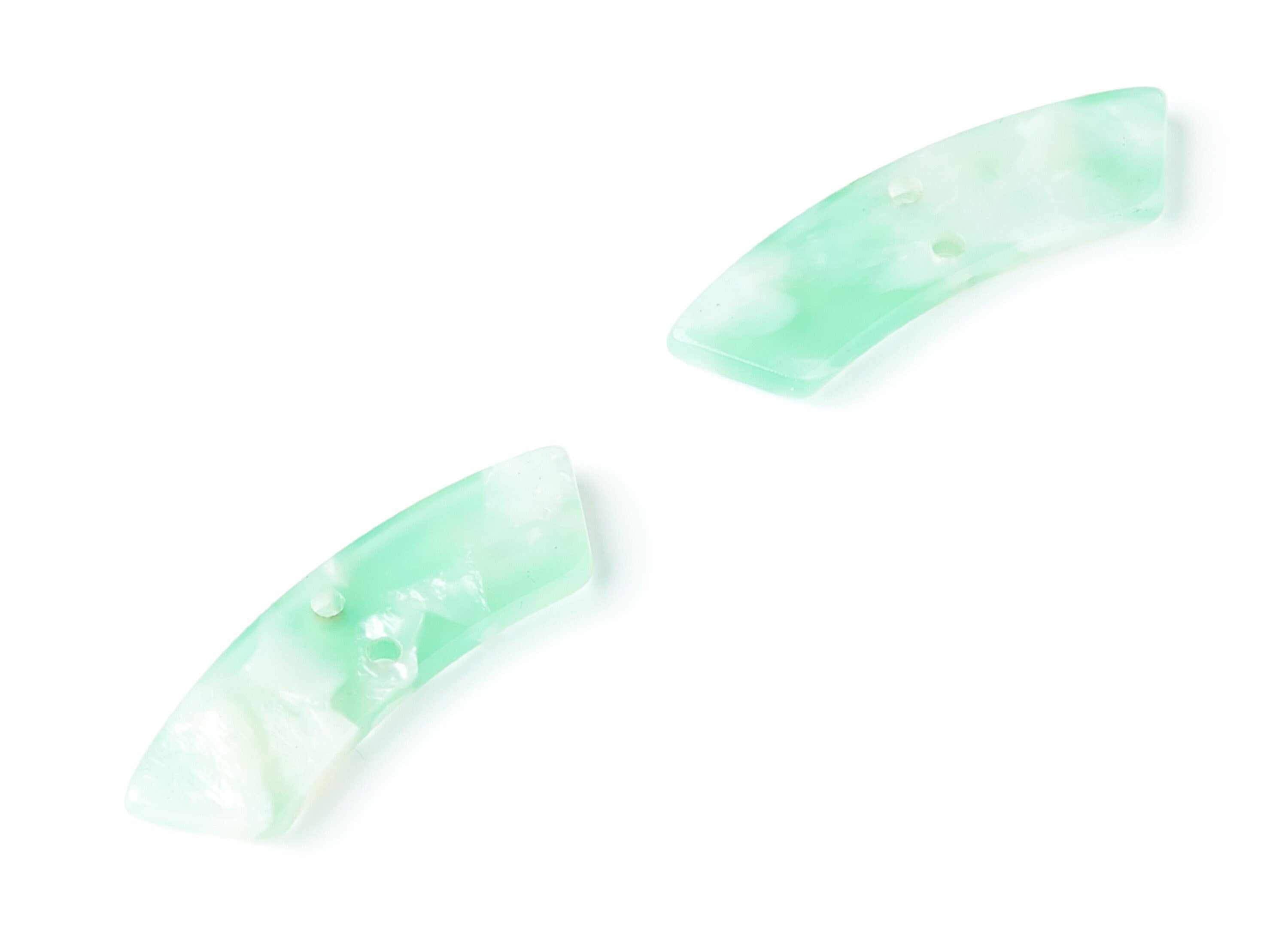 Acetate Irregular Earring Charms - Irregular Pendant With 2 Holes - Jewelry Supplies - Color Code: A35 - 31.1x9.79x2.66mm - AC1371P - DOMEDBAZAAR