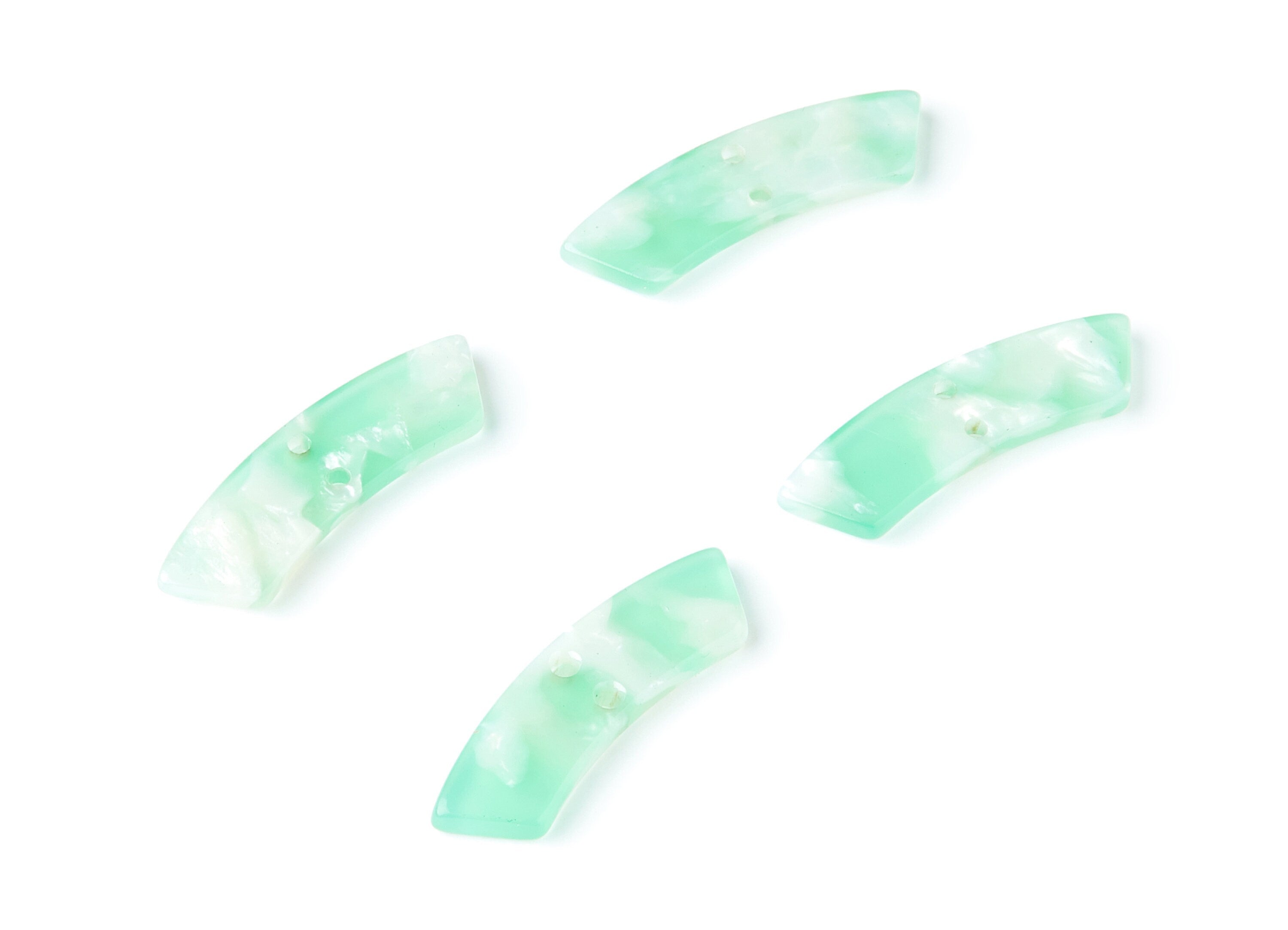 Acetate Irregular Earring Charms - Irregular Pendant With 2 Holes - Jewelry Supplies - Color Code: A35 - 31.1x9.79x2.66mm - AC1371P - DOMEDBAZAAR