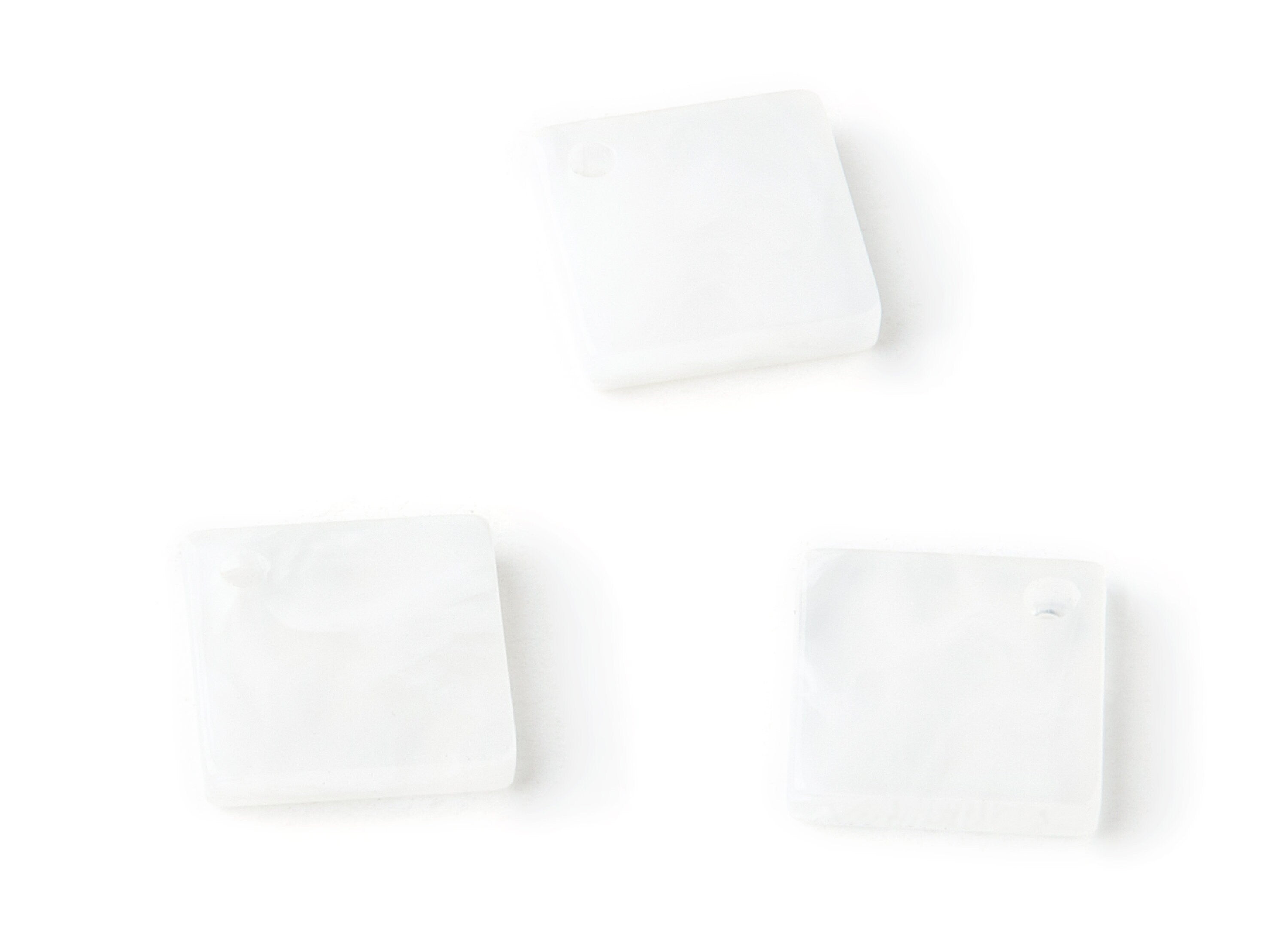 Acrylic Square Earring Charms - Square Shaped Pendant - Earring Findings - Jewelry Supplies - Color Code: A232 - 11.75x11.8x2.77mm - AC1424B - DOMEDBAZAAR