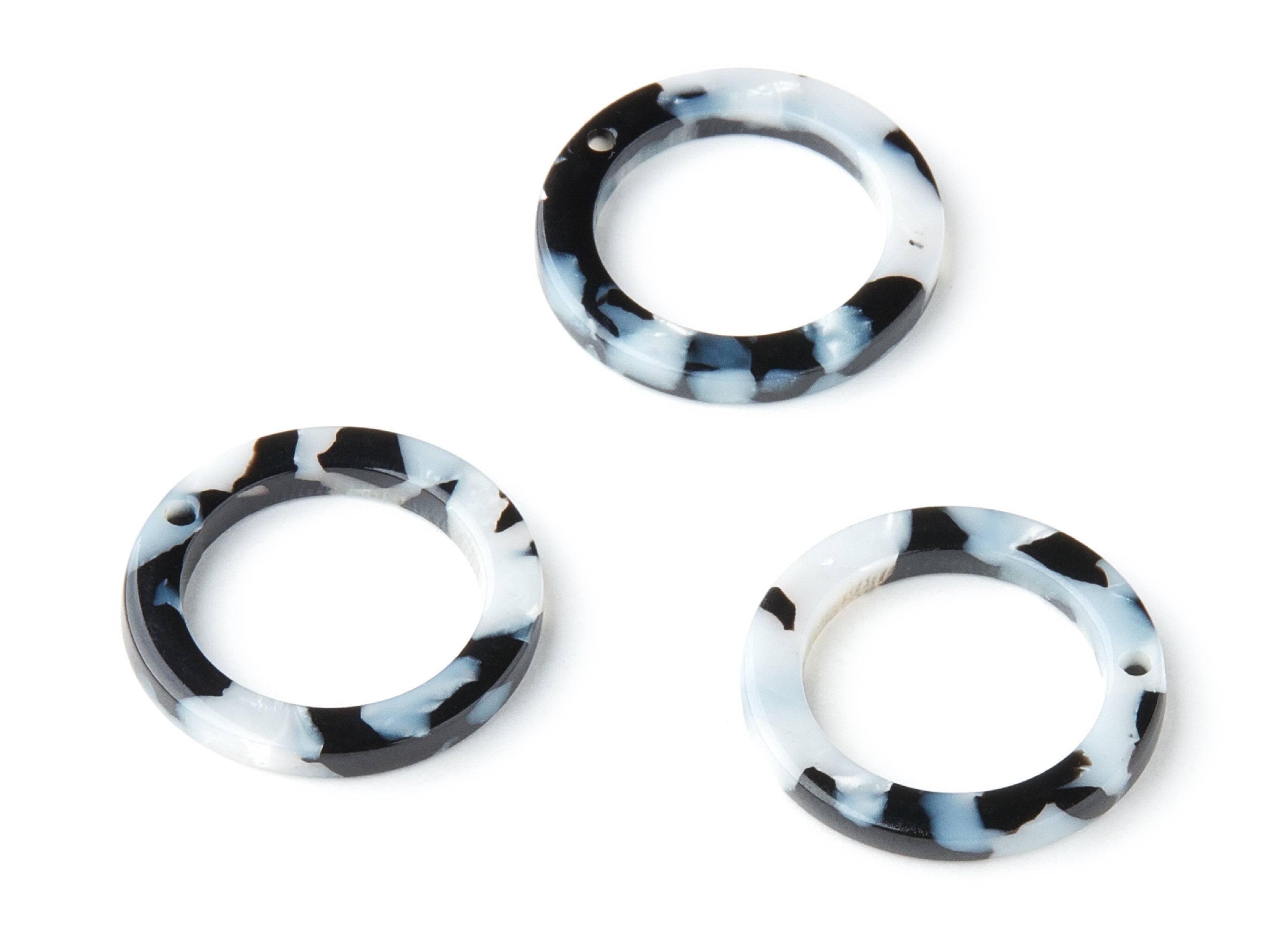 Acetate Acrylic Circle Earring Charms - Circle Pendant - Earring Findings - Jewelry Supplies - Color Code: A15 - 22.8x22.8x2.63mm - AC1118H - DOMEDBAZAAR