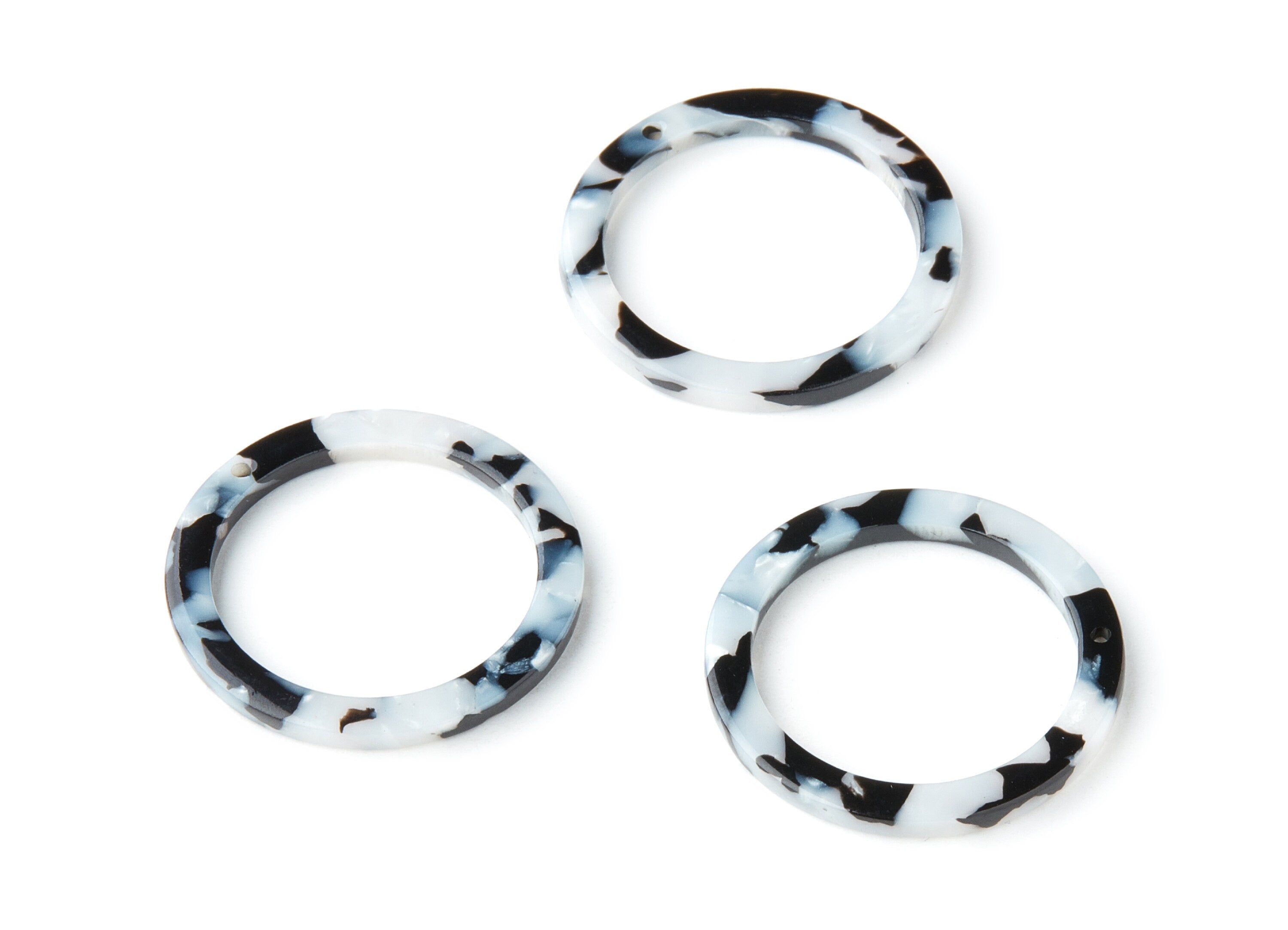 Acetate Circle Earring Charms - Circle Shaped Pendant - Earring Findings - Jewelry Supplies - Color Code: A15 - 29.8x29.8x2.52mm - AC1119H - DOMEDBAZAAR
