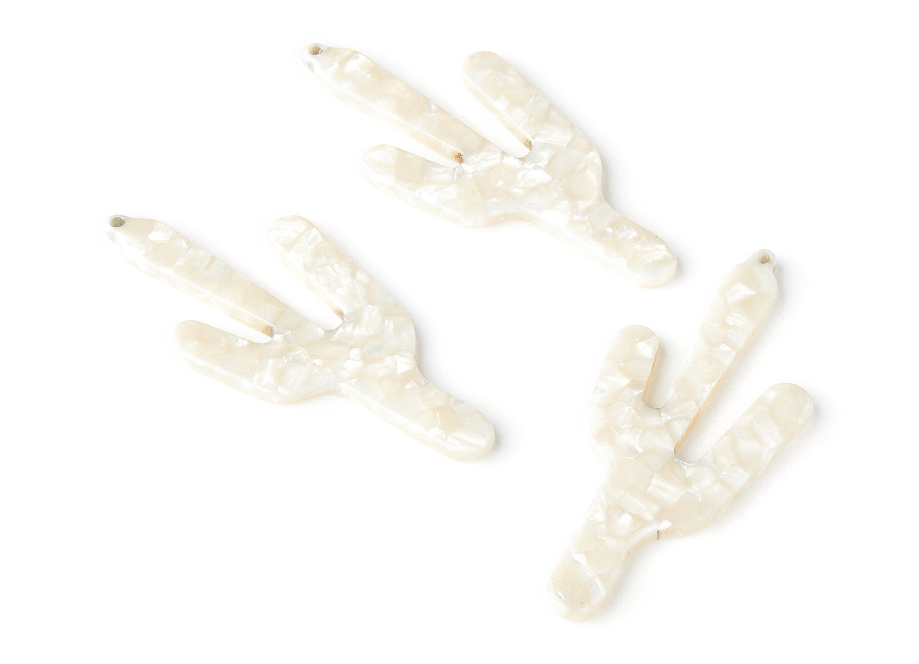 Acetate Acrylic Cactus Earring Charm - Cactus Pendant - Earring Findings - Jewelry Supplies - Color Code: A33 - 63.29x27.97x2.75mm - AC1356F - DOMEDBAZAAR