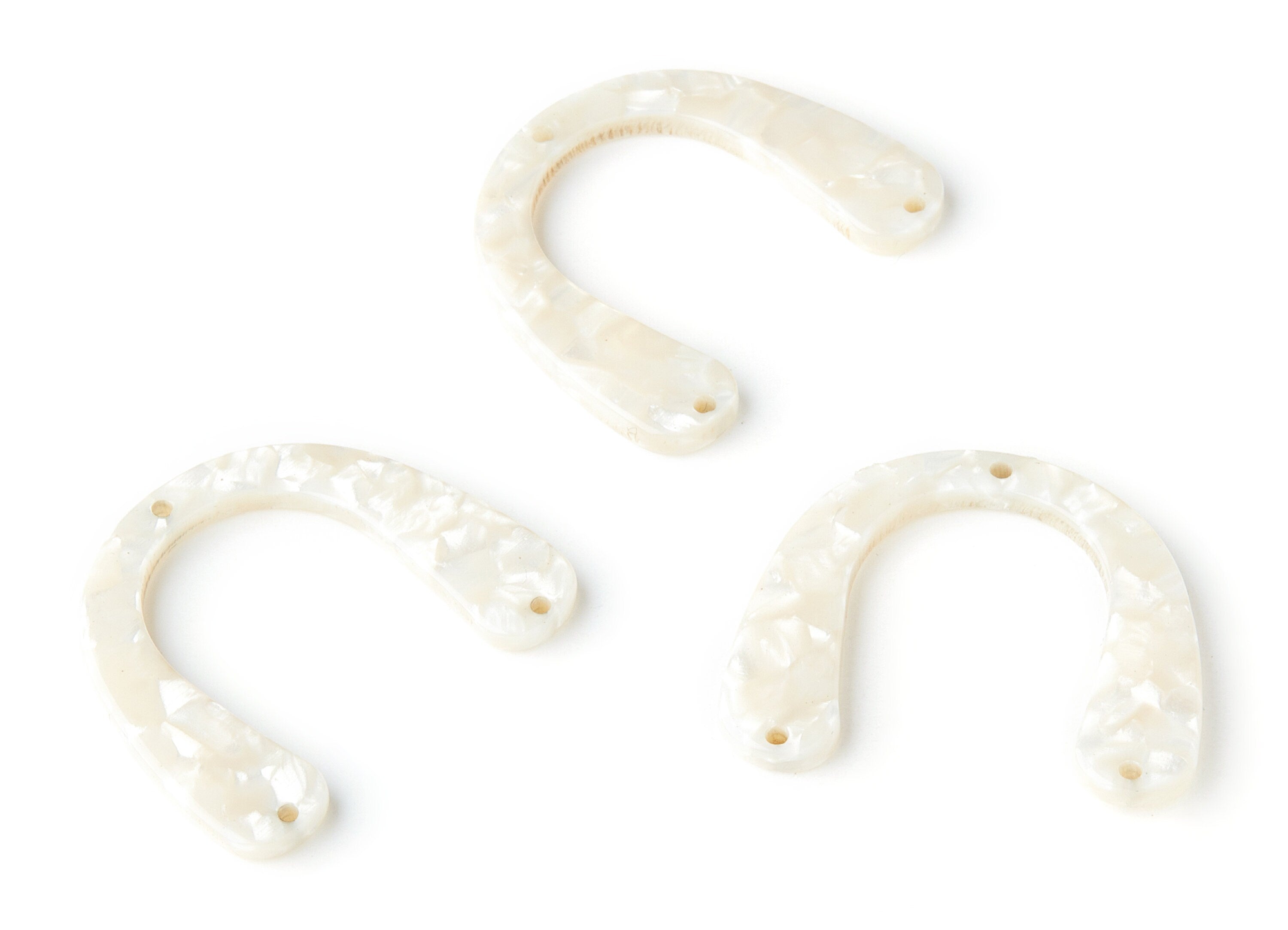 Acetate U Earring Charms - U Pendant With 3 Holes - Earring Findings - Jewelry Supplies - Color Code: A33 - 36x30.5x2.7mm - AC1361T - DOMEDBAZAAR