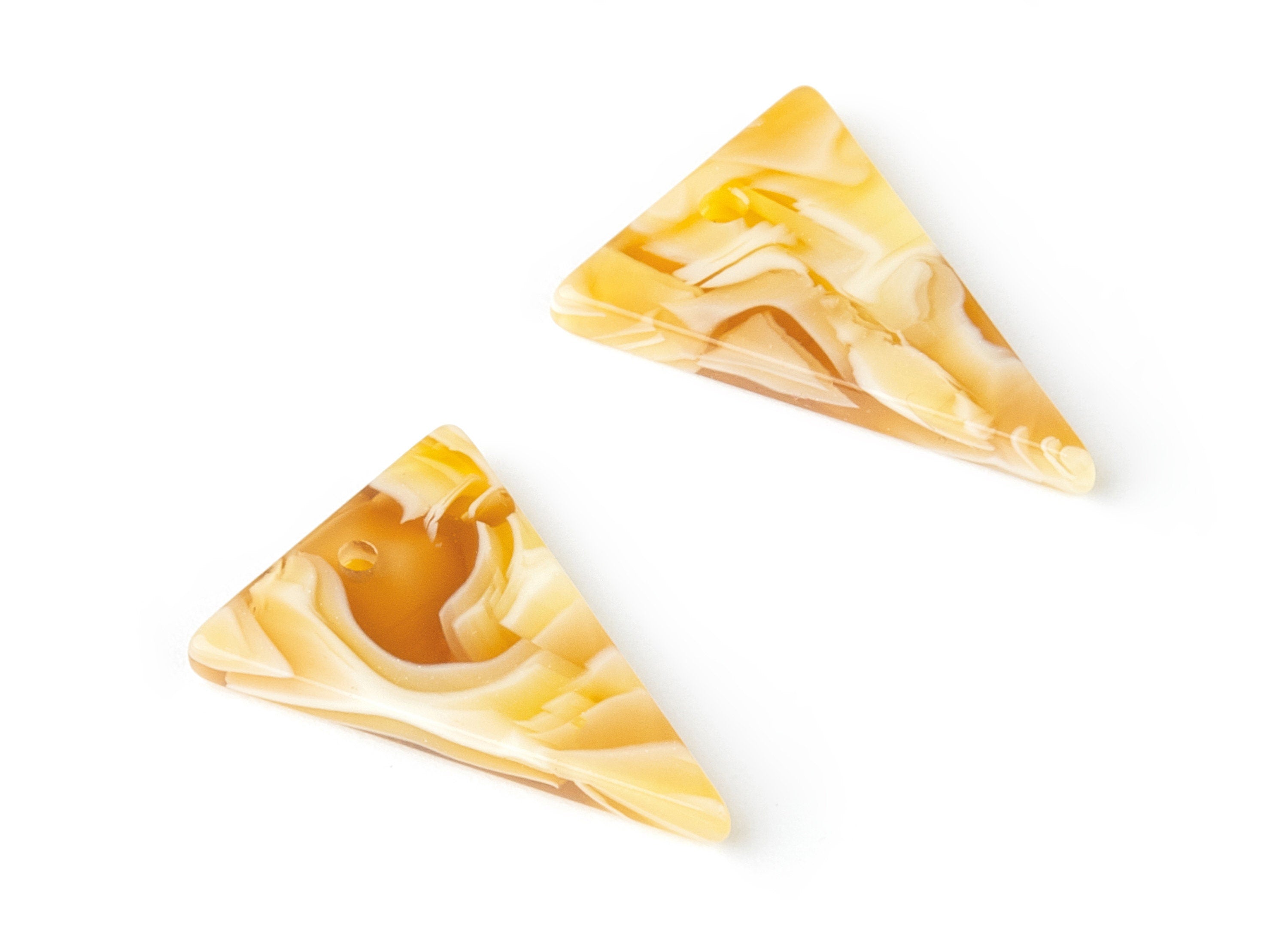 Acetate Triangle Earring Charms - Acetate Triangle Pendant - Jewelry Supplies - Color Code: A200 - 23.14x16.3x2.56mm - AC1489-A200 - DOMEDBAZAAR