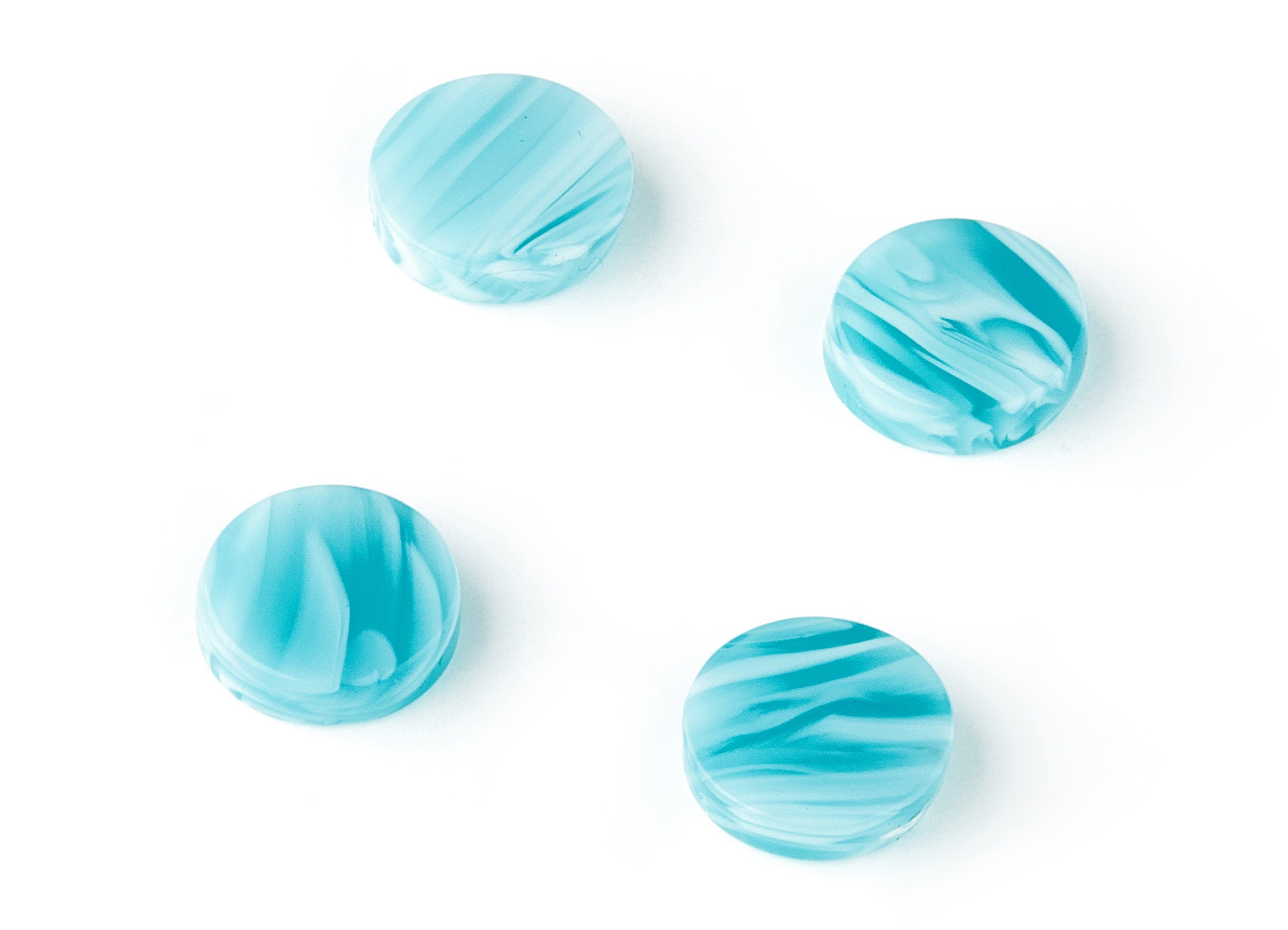 Acetate Round Earring Blanks - Round Shaped Blank - No Hole - Jewelry Supplies - Color Code: A170 - 9.73x9.73x2.66mm - AC1453-A170 - DOMEDBAZAAR