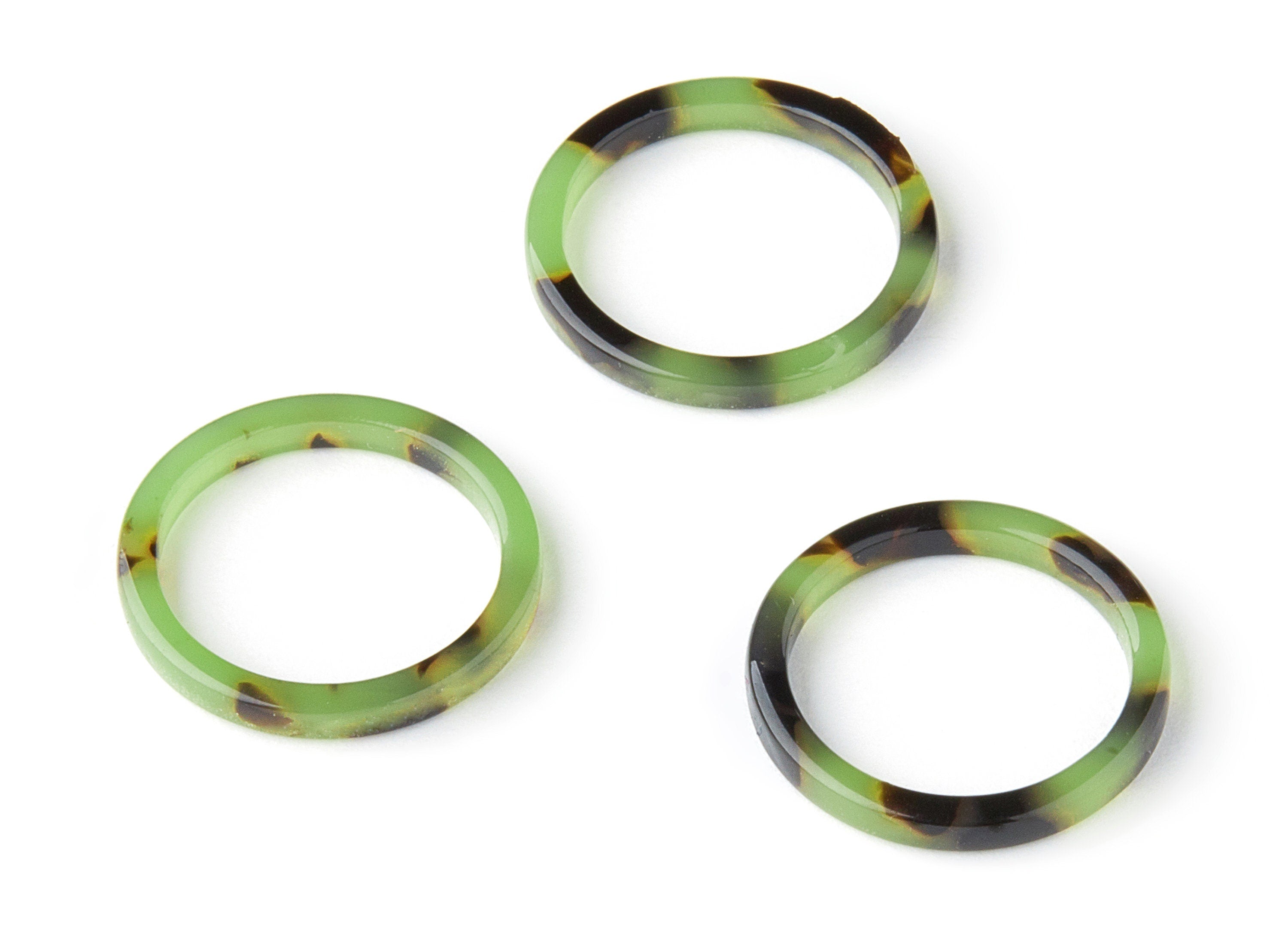 Acetate Circle Charms - Circle Earrings and Pendant - Earring Findings - Color Code: A219 - 20.08x20.08x2.58mm - AC1524-A219 - DOMEDBAZAAR