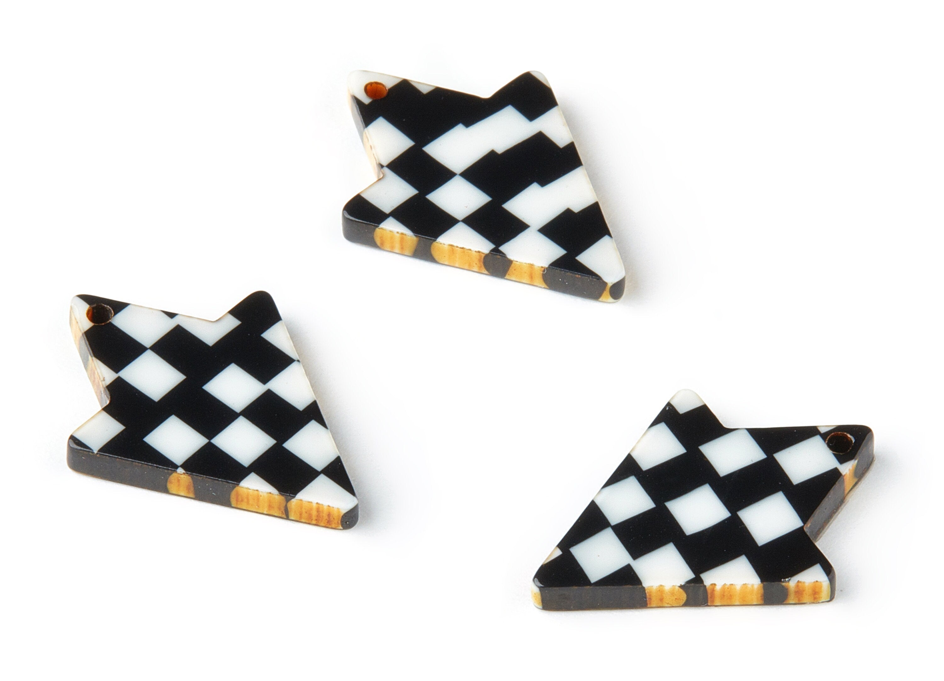 Acetate Geometric Charms - Geometric Earring and Pendant - Jewelry Supplys - Color Code:A206 - 25.5x18.34x2.7mm - AC1501-A206 - DOMEDBAZAAR