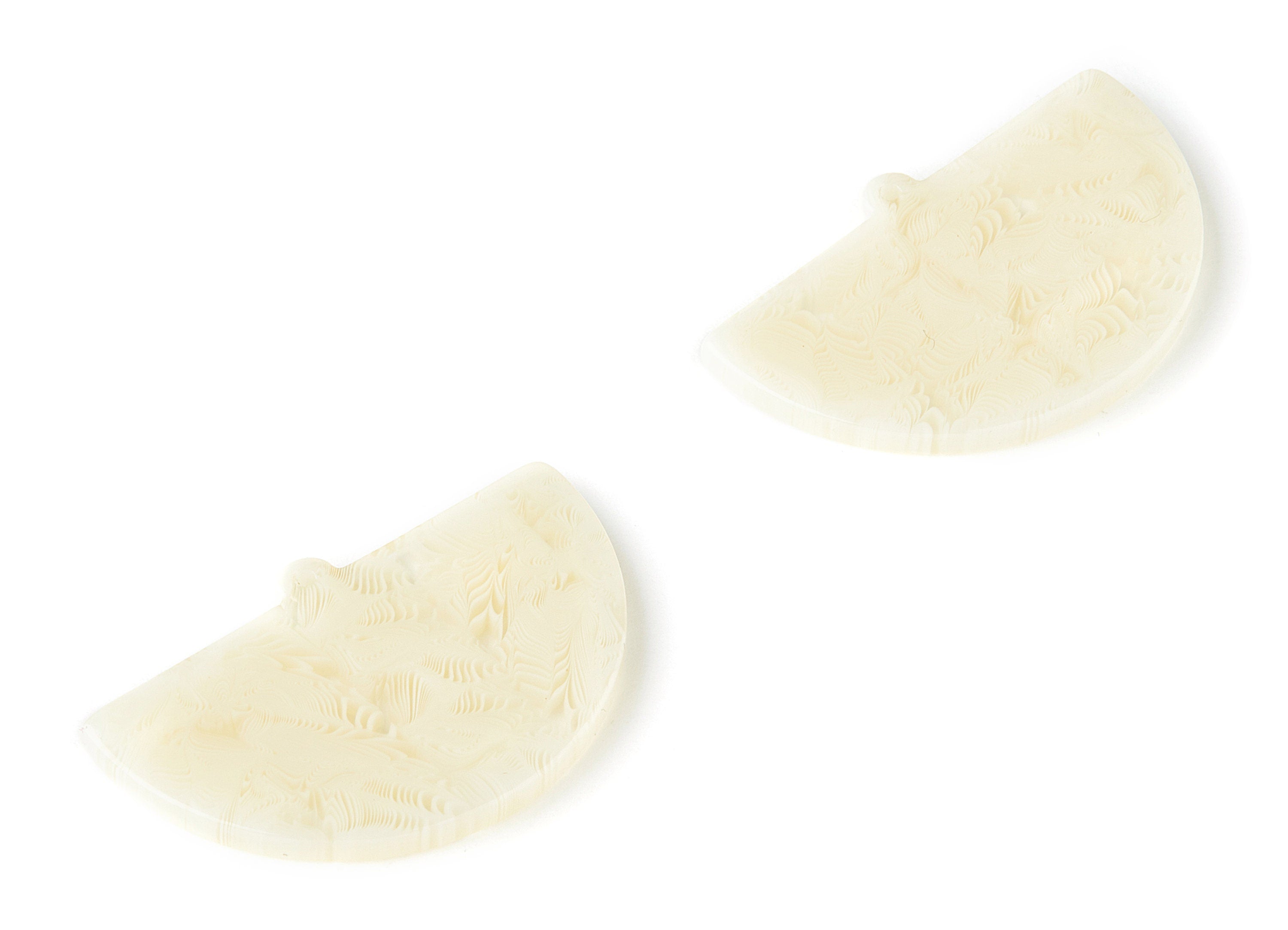 Acetate Semicircle Charms - Semicircle Earrings and Pendant - Earring Findings  - Color Code: A191 - 34.5x22.14x2.67mm - AC1522-A191 - DOMEDBAZAAR