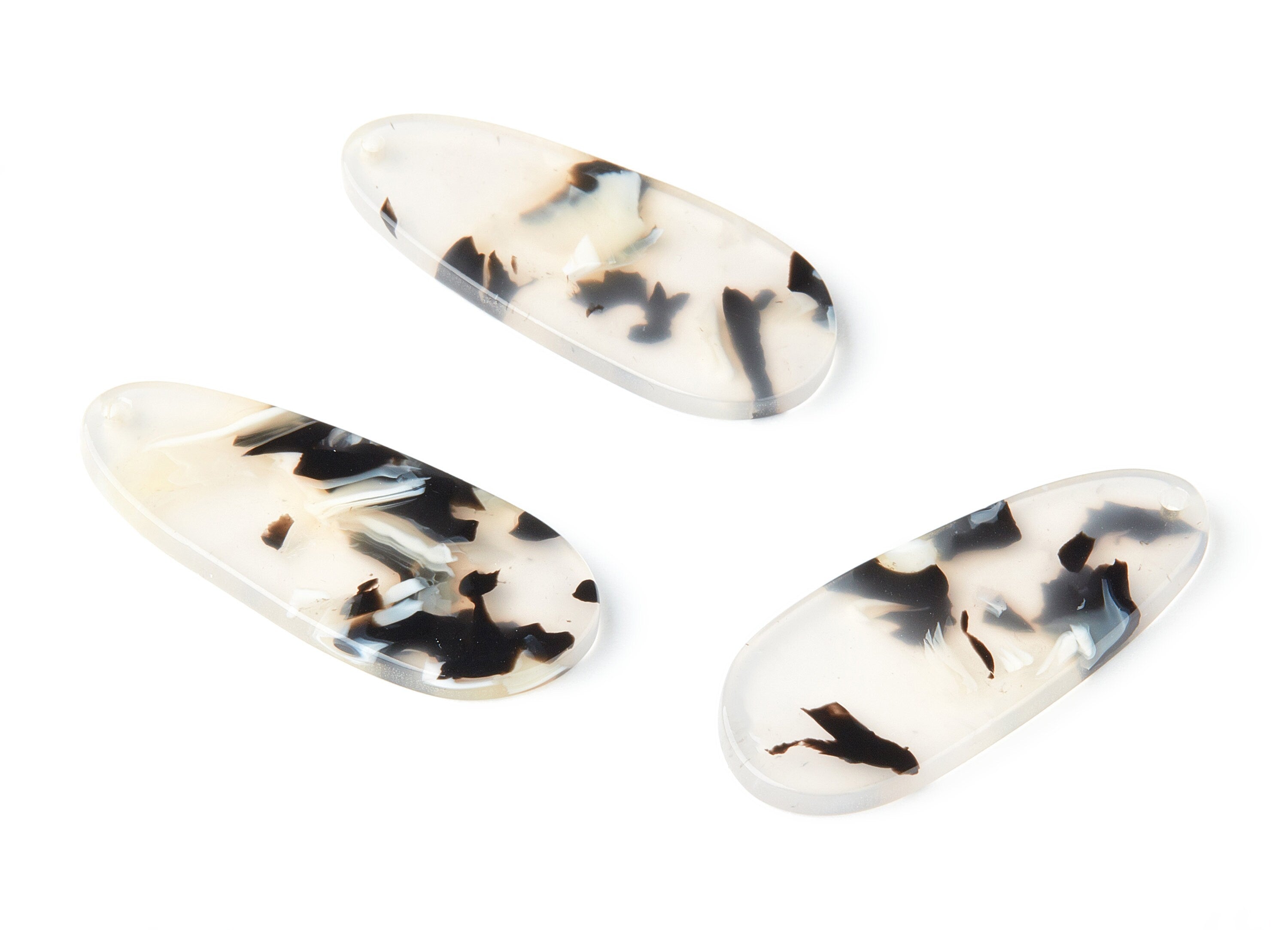 Acetate Oval Charms - Oval Earrings and Pendant - Earring Findings - Jewelry Supplys - Color Code: A218 - 40.01x16.33x2.6mm - AC1519-A218 - DOMEDBAZAAR