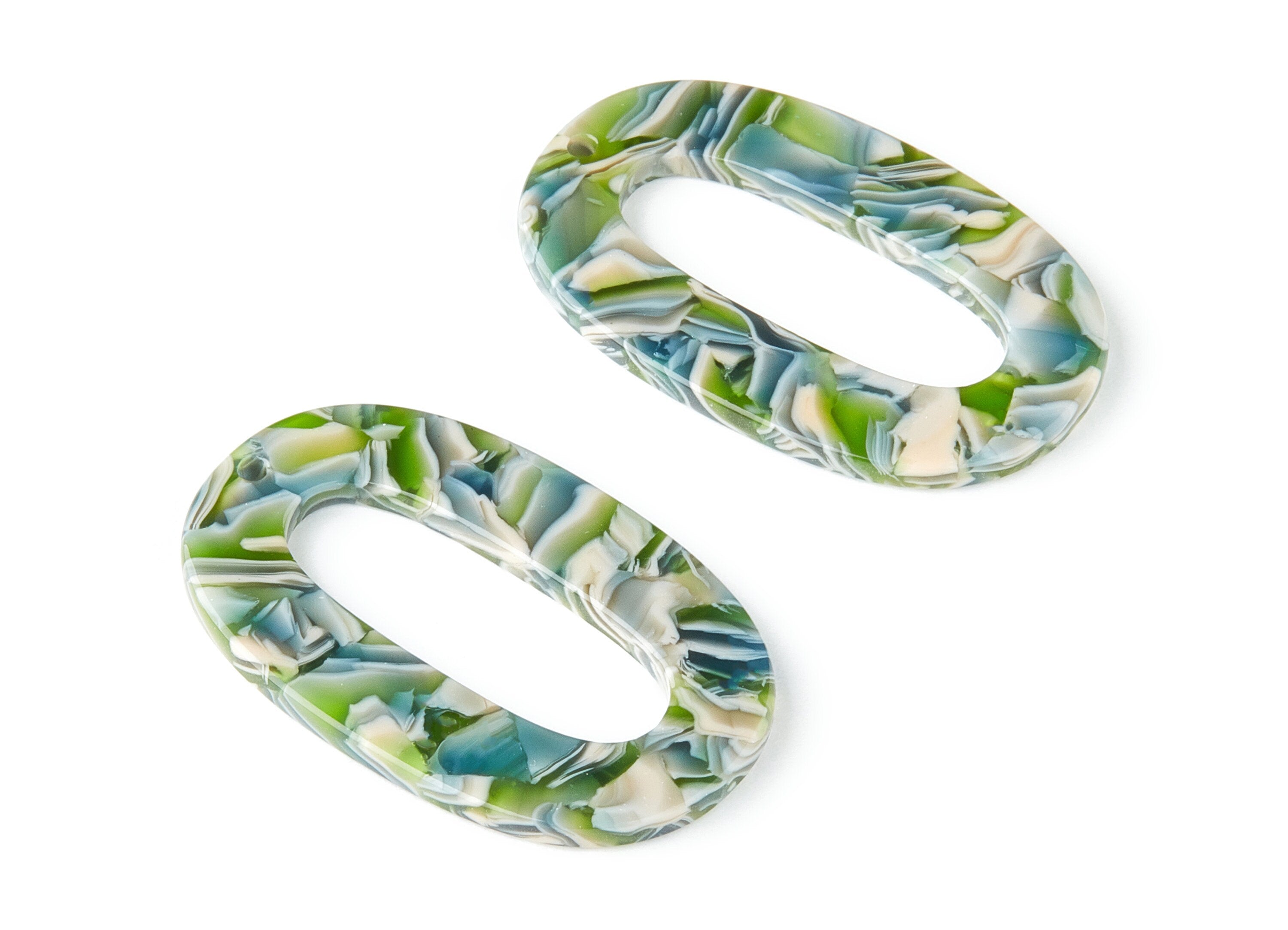 Acetate Number 0 Earring Charm - Number 0 Pendant - Earring Findings - Jewelry Supplies - Color Code: A173 - 39.5x21.06x2.51mm - AC1457-A173 - DOMEDBAZAAR
