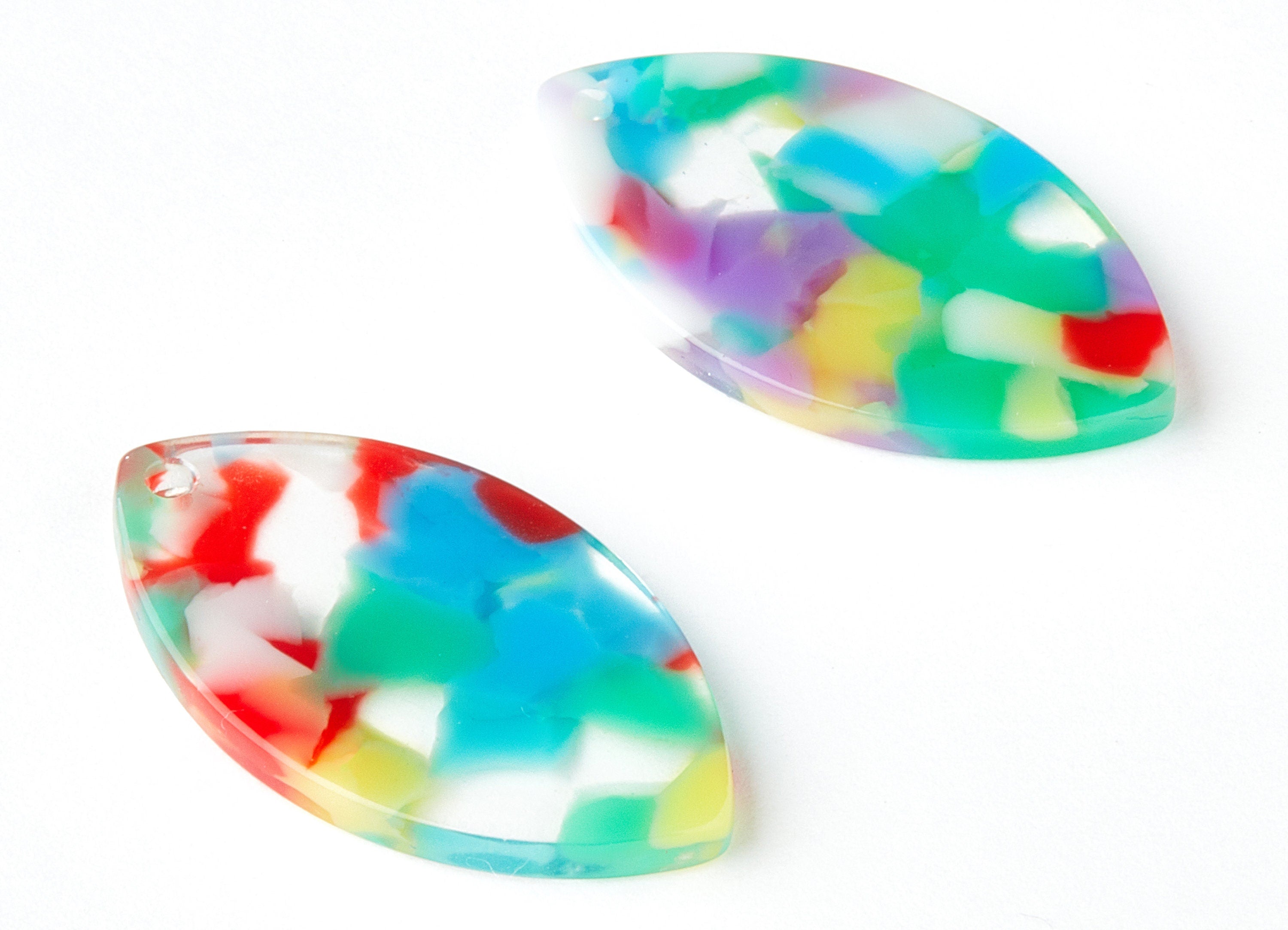 Acetate Teardrop Charms - Teardrop Earrings and Pendant - Earring Findings  - Color Code:A215 - 29.13x16.47x2.5mm - AC1517-A215 - DOMEDBAZAAR