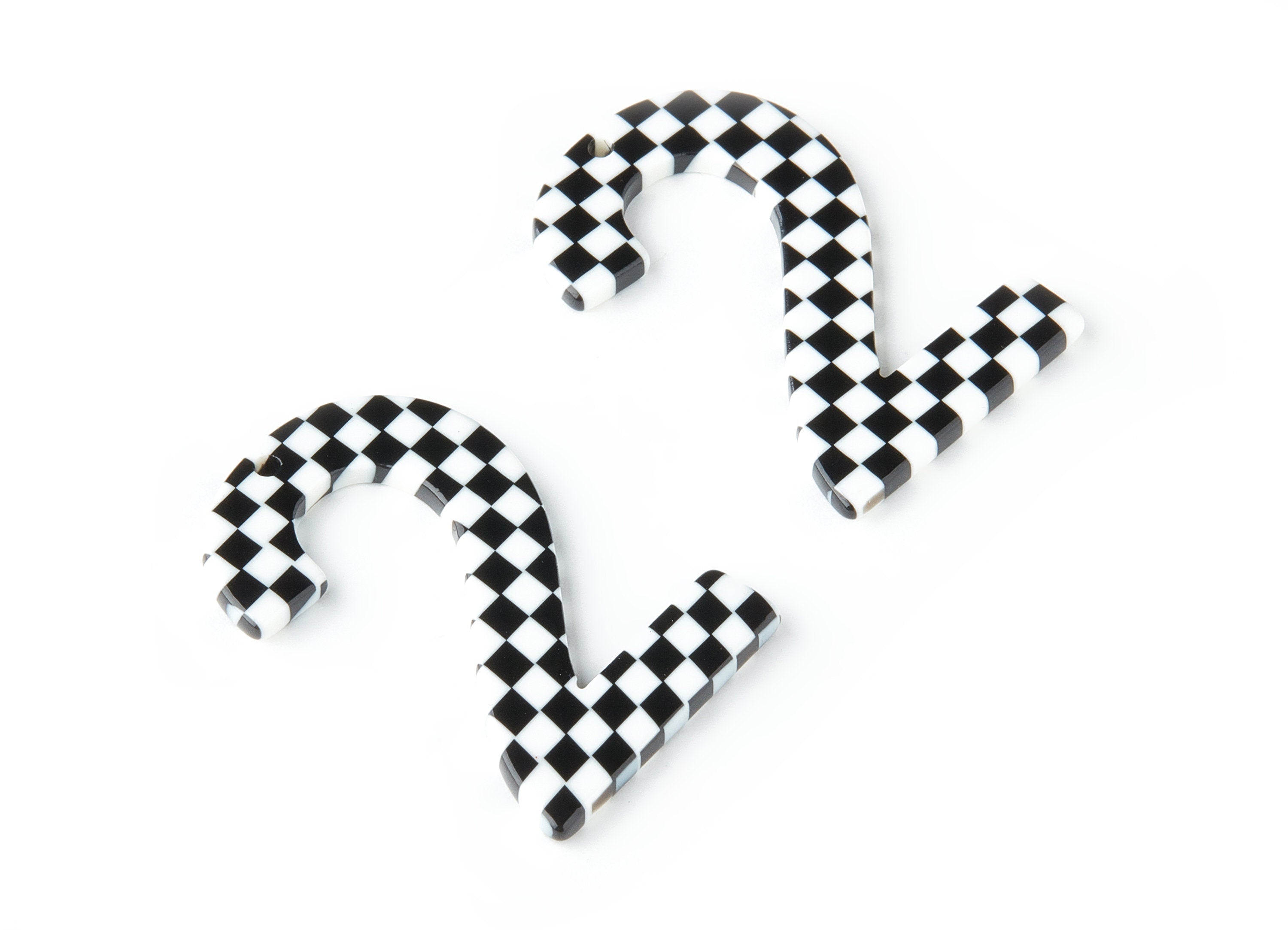 Acetate Number 2 Earring Charms - Number 2 Pendant - Earring Findings - Jewelry Supplies - Color Code: A175 - 39x25.92x2.38mm - AC1459-A175 - DOMEDBAZAAR