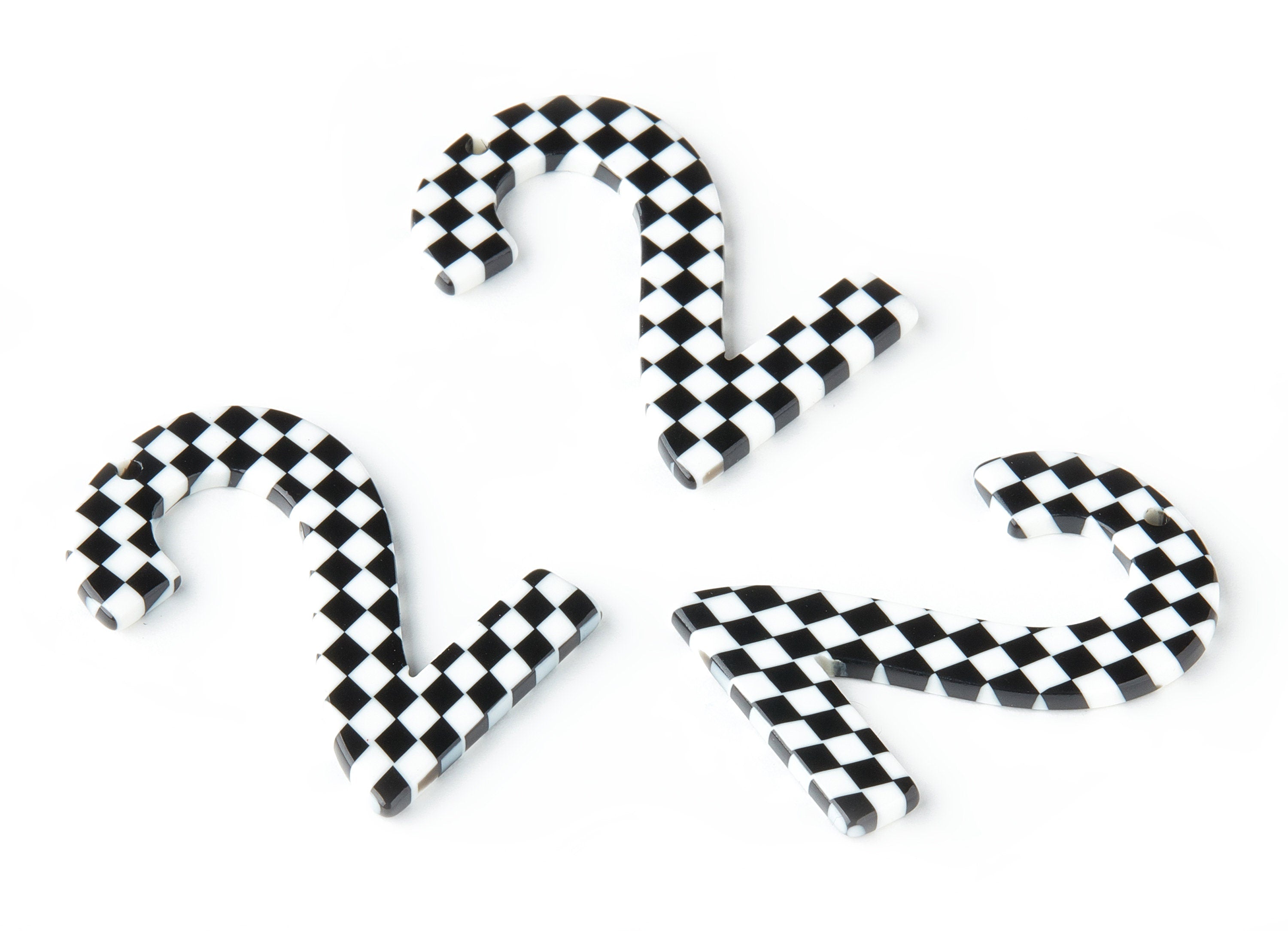 Acetate Number 2 Earring Charms - Number 2 Pendant - Earring Findings - Jewelry Supplies - Color Code: A175 - 39x25.92x2.38mm - AC1459-A175 - DOMEDBAZAAR