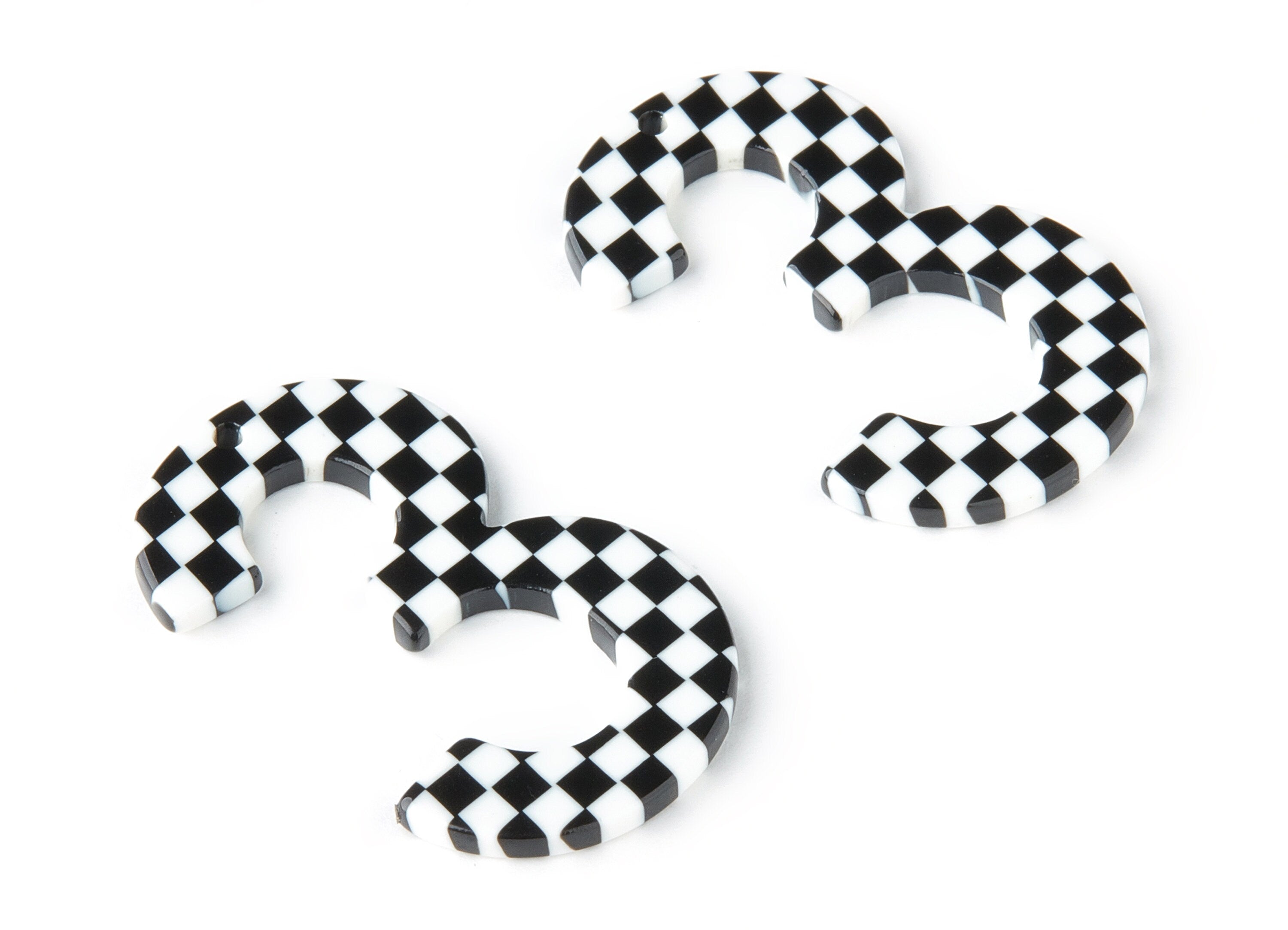 Acetate Number 3 Earring Charms - Number 3 Pendant - Earring Findings - Jewelry Supplies - Color Code: A175 - 39.39x25.64x2mm - AC1460-A175 - DOMEDBAZAAR