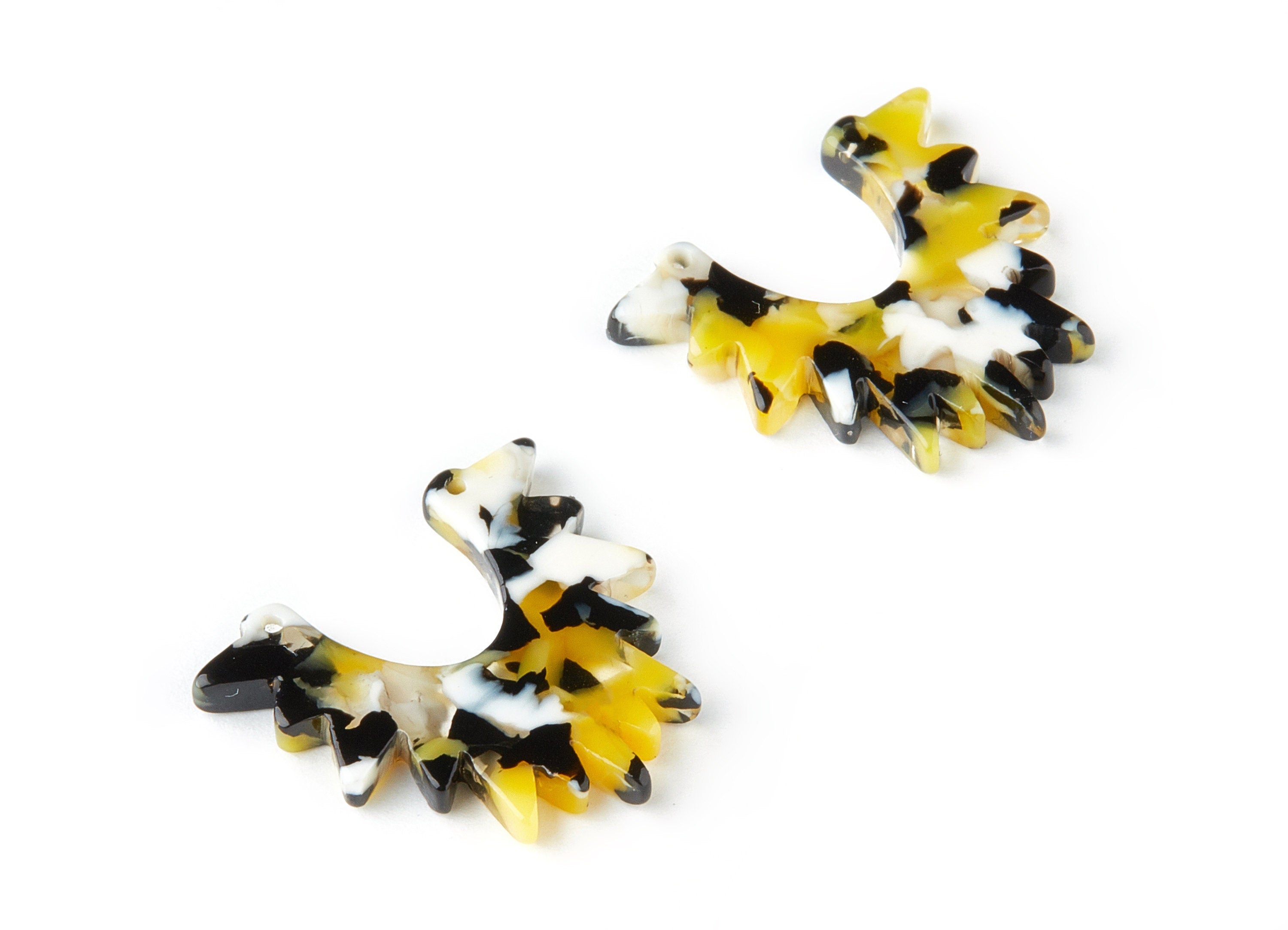 Acetate Sunrise Charms - Sunrise Earrings and Pendant - Earring Findings  - Color Code:A183 - 23.37x24.13x2.6mm - AC1521-A183 - DOMEDBAZAAR