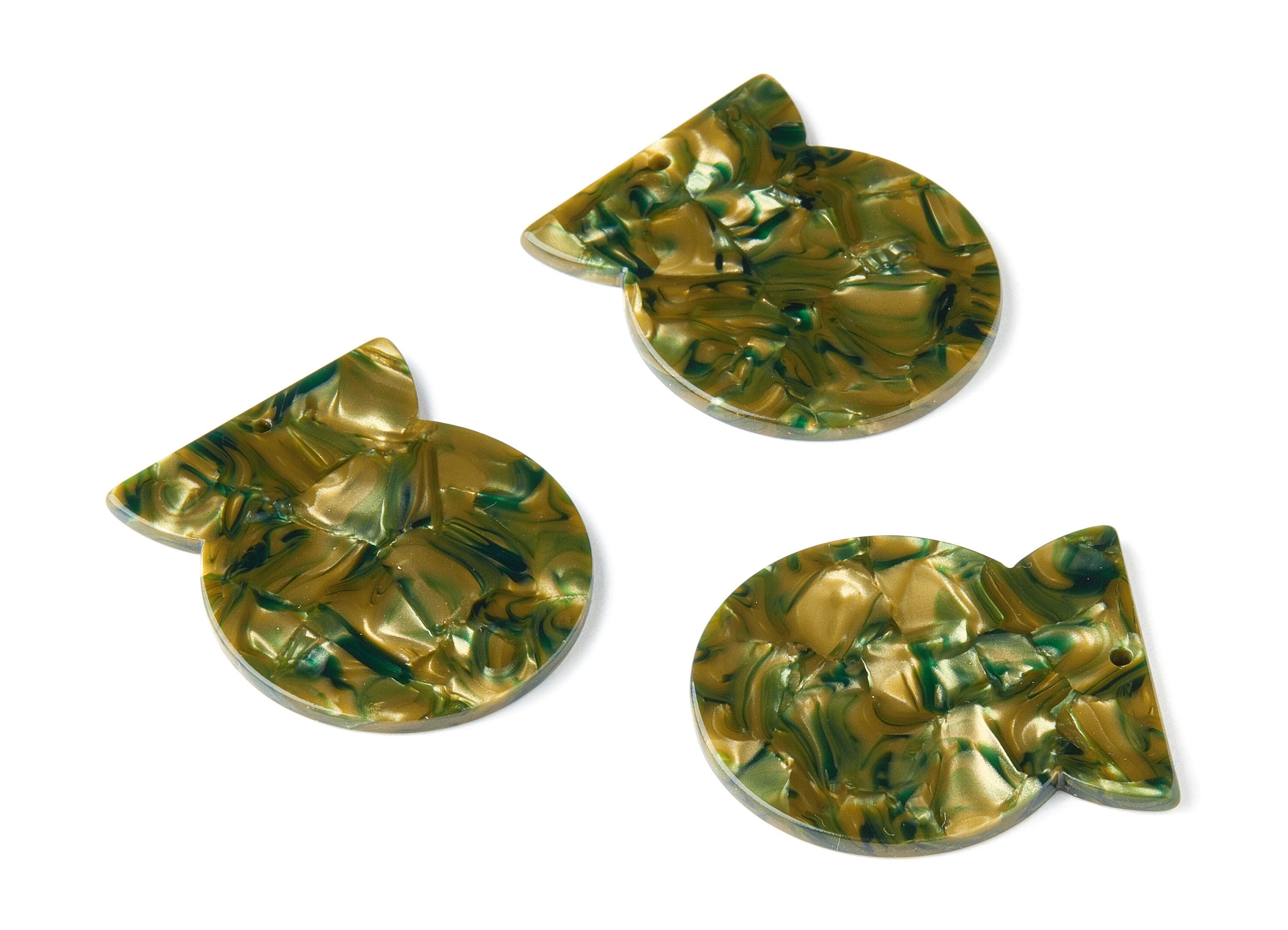 Acetate Geometric Charms - Geometric Earring and Pendant - Jewelry Supplys - Color Code: A208 - 38.97x33.14x2.58mm - AC1500-A208 - DOMEDBAZAAR