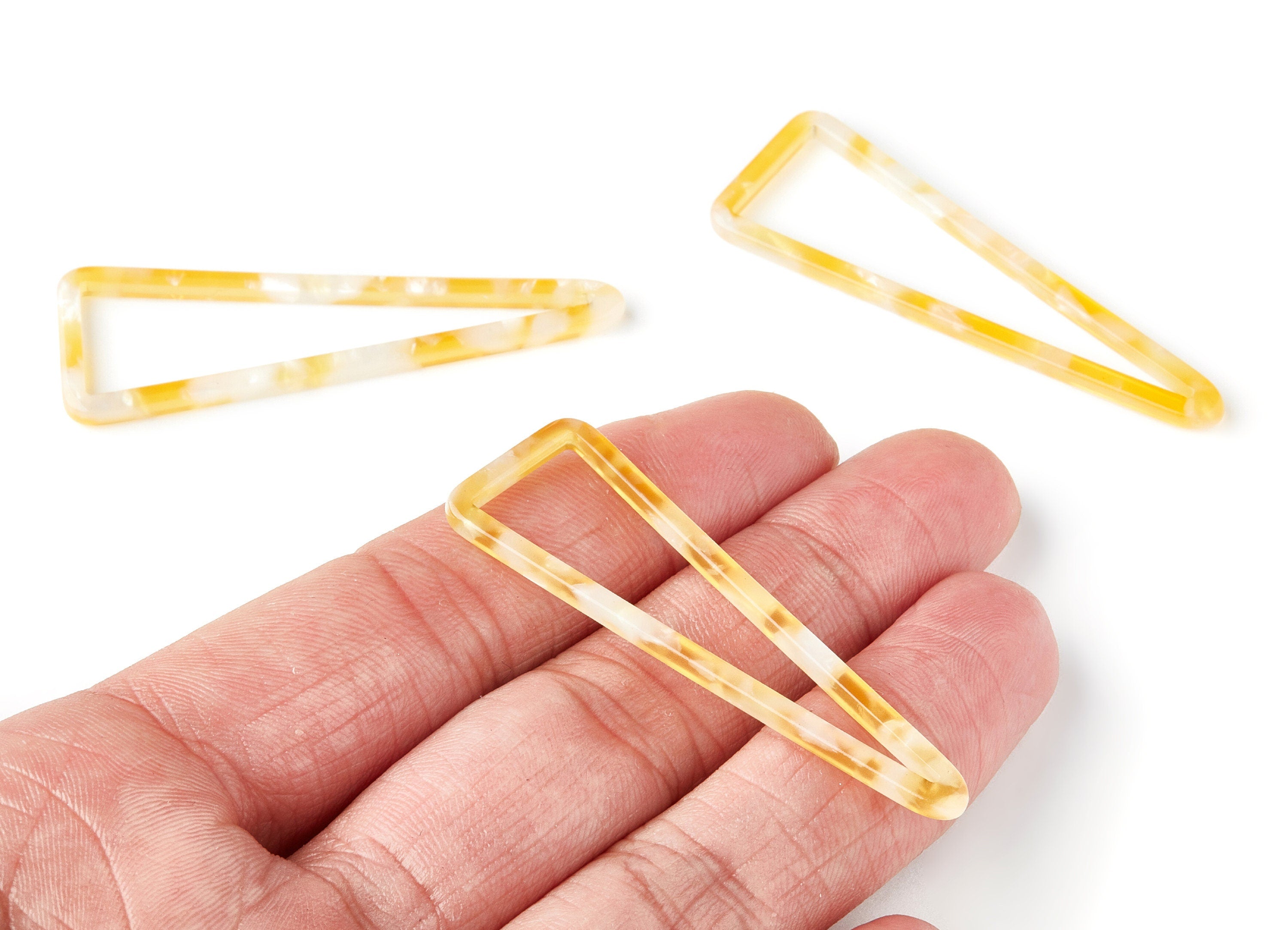 Acetate Triangle Earring Charm - Triangle Pendant - Earring Findings - Jewelry Supplies - Color Code: A43 - 55.5x18.65x2.6mm - AC1358B - DOMEDBAZAAR