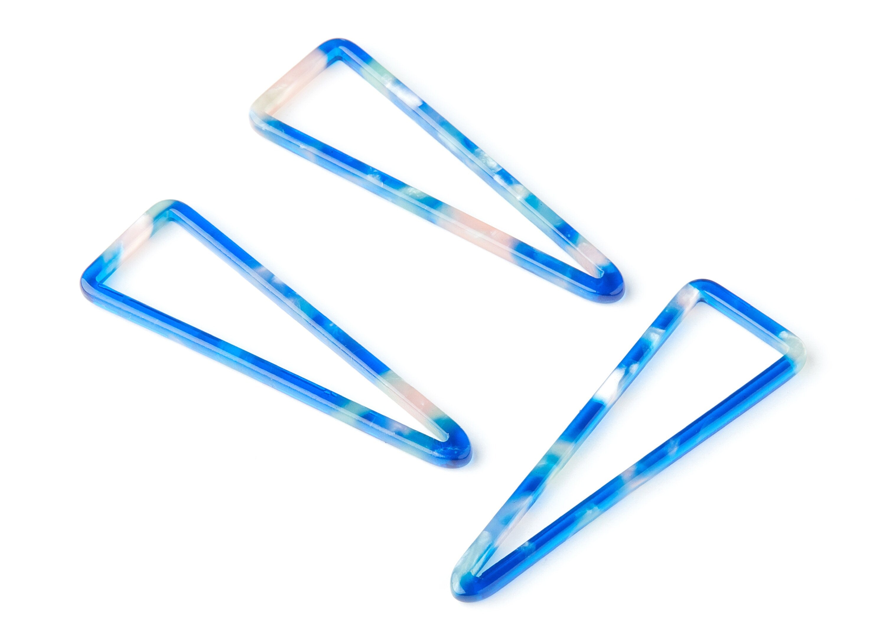 Acetate Triangle Earring Charm - Triangle Pendant - Earring Findings - Jewelry Supplies - Color Code: A37 - 55.5x18.65x2.6mm - AC1358G - DOMEDBAZAAR