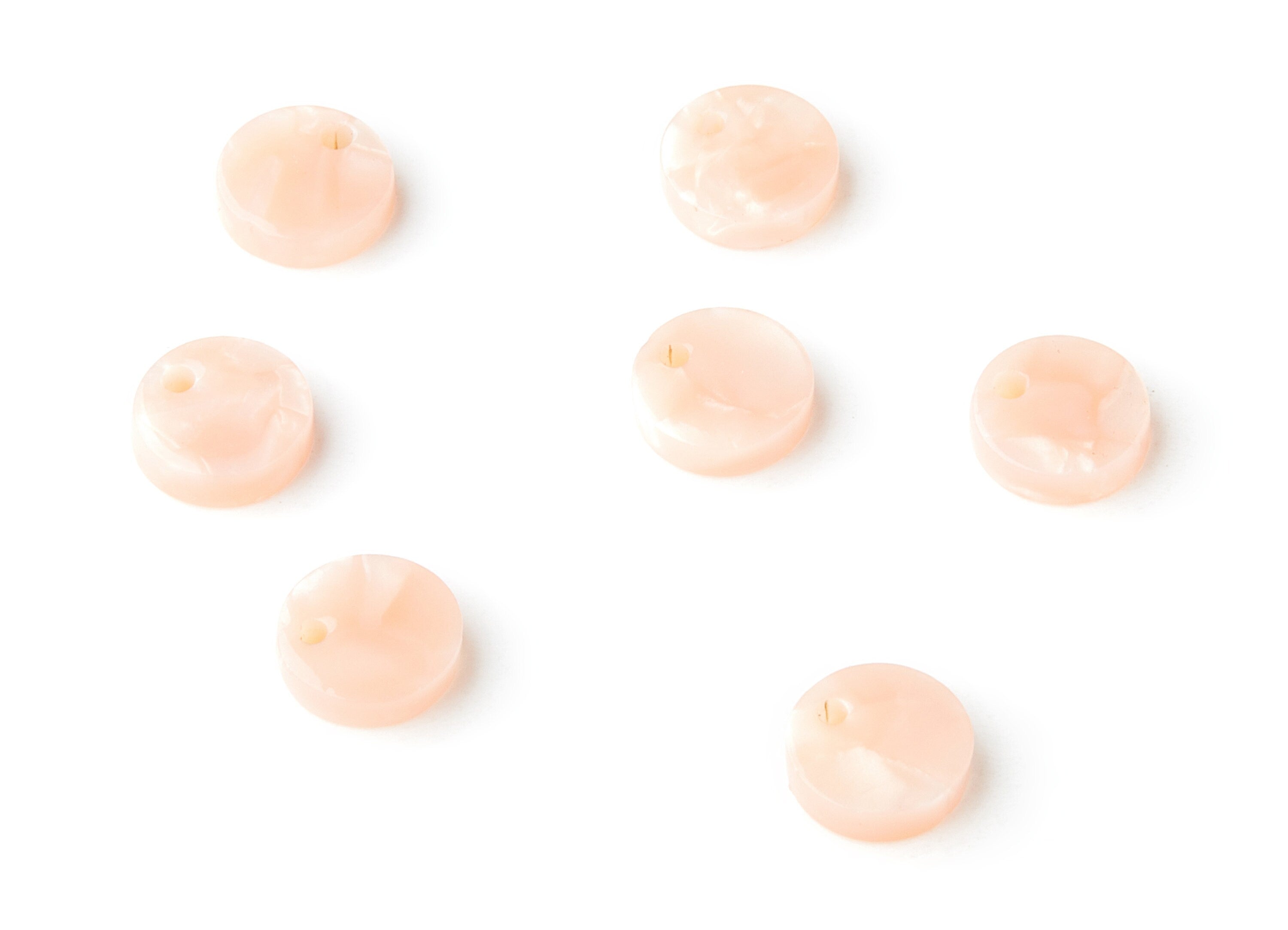 Acetate Round Earring Charms - Round Pendant - 1 Hole - Earring Findings - Jewelry Supplies - Color Code:A53 - 9x9x2.55mm - AC1151Y - DOMEDBAZAAR