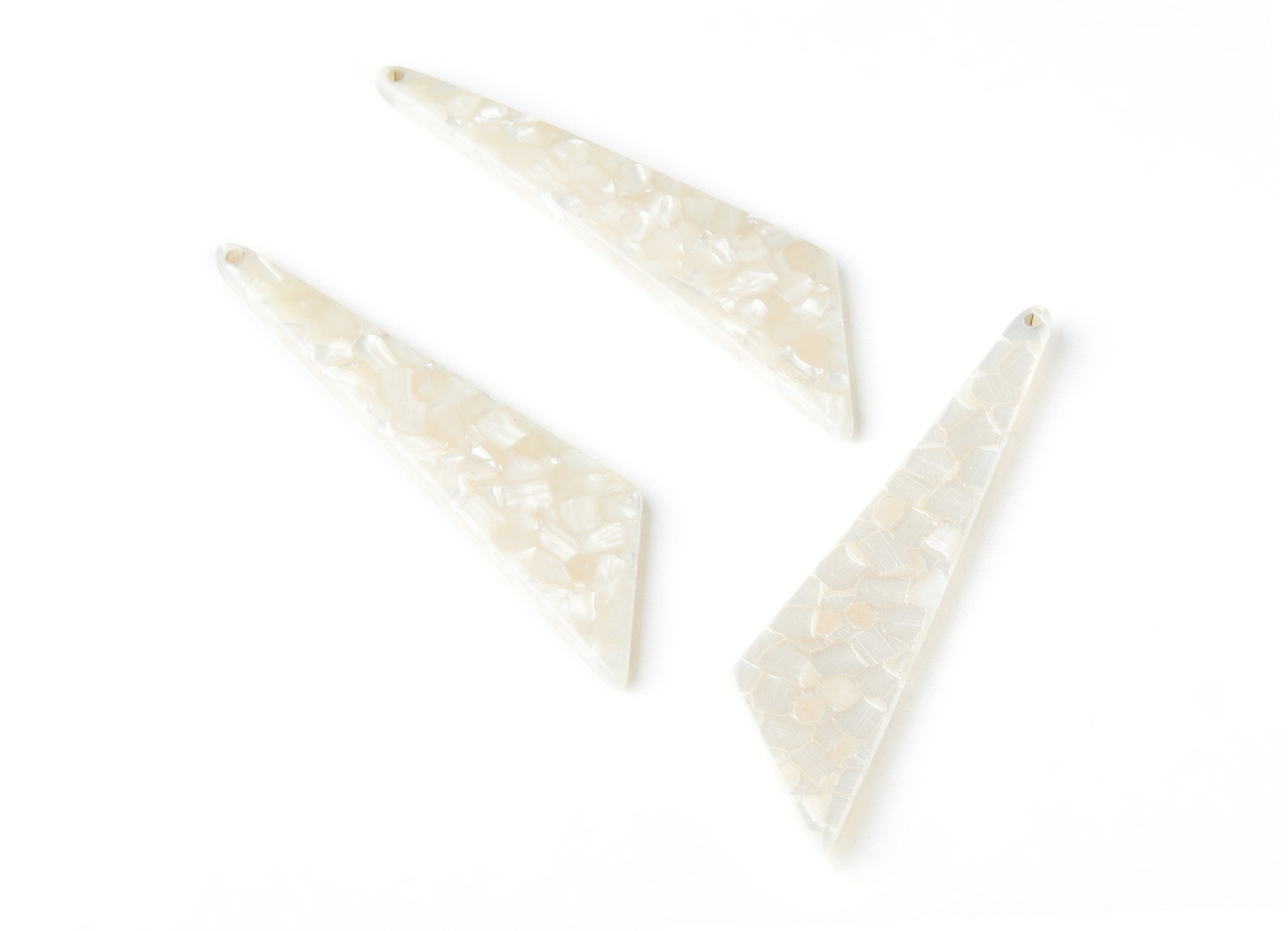 Acetate Triangle Earring Charms - Triangle Pendant - Earring Findings - Jewelry Supplies - Color Code: A33 - 68.73x16.16x2.56mm - AC1367J - DOMEDBAZAAR