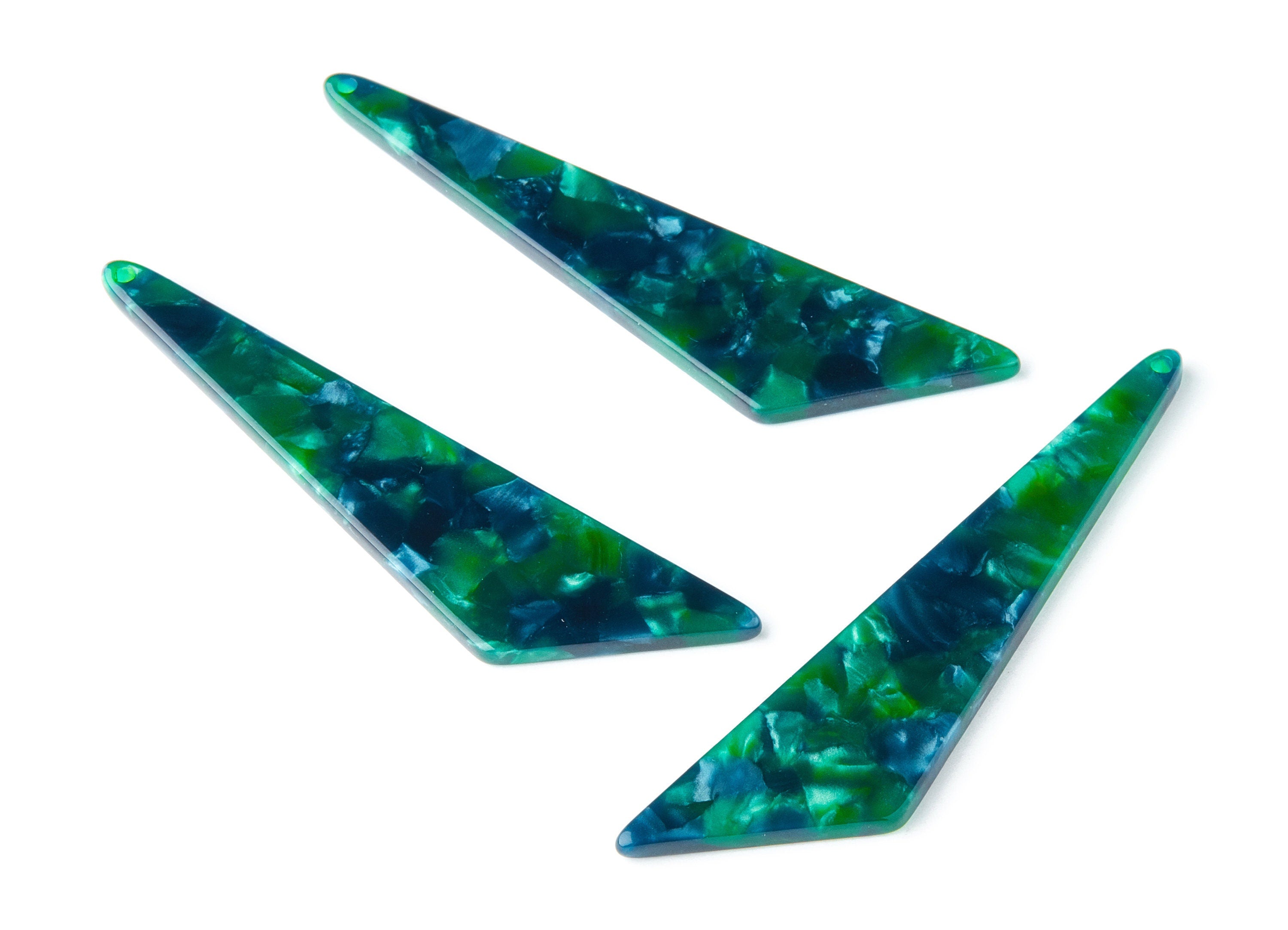 Acetate Triangle Earring Charm - Triangle Pendant - Earring Findings - Jewelry Supplies - Color Code: A13 - 68.73x16.16x2.56mm - AC1367U - DOMEDBAZAAR