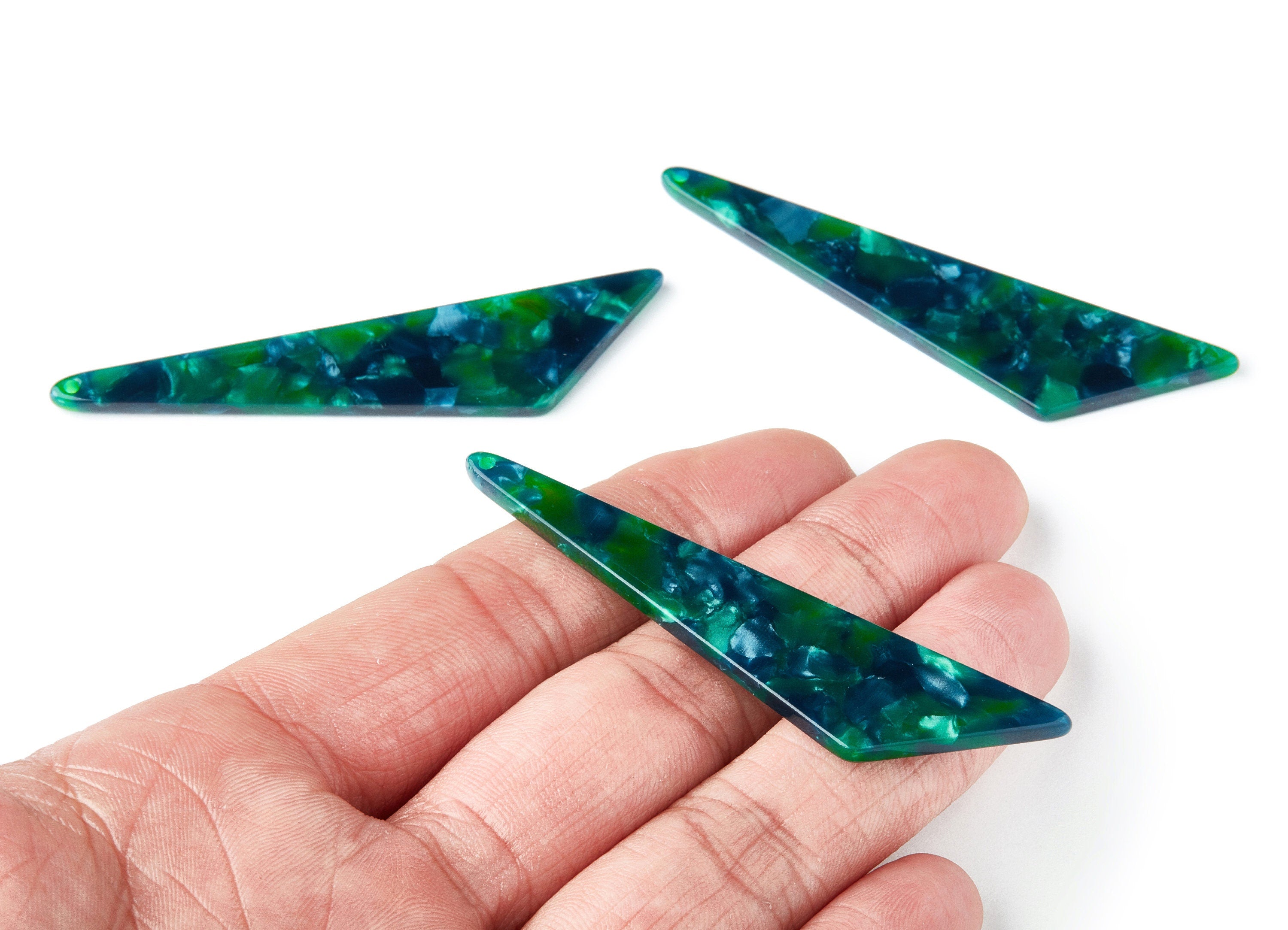 Acetate Triangle Earring Charm - Triangle Pendant - Earring Findings - Jewelry Supplies - Color Code: A13 - 68.73x16.16x2.56mm - AC1367U - DOMEDBAZAAR