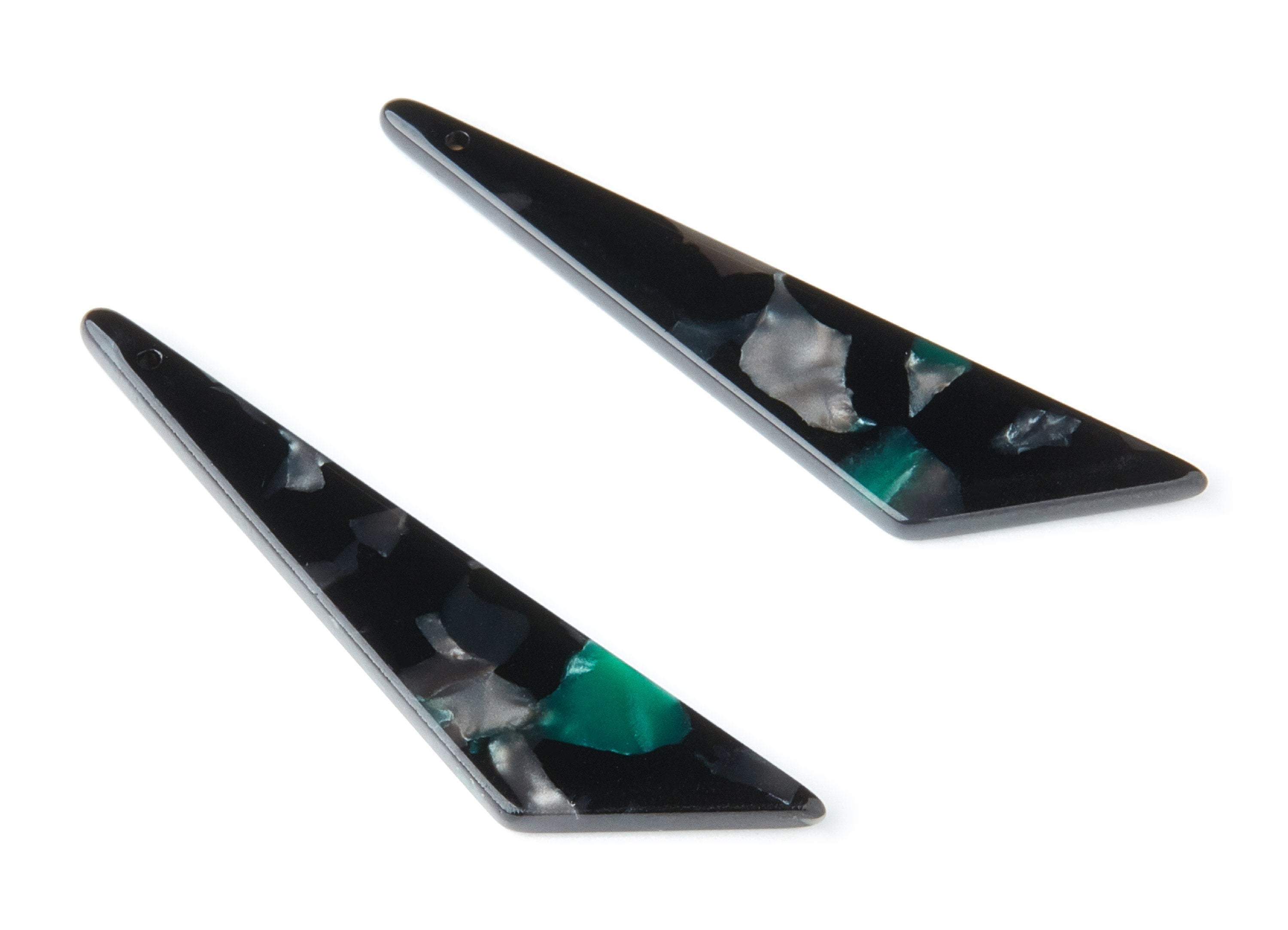 Acetate Triangle Earring Charm - Triangle Pendant - Earring Findings - Jewelry Supplies - Color Code: A49 - 51.44x11.42x2.81mm - AC1352H - DOMEDBAZAAR