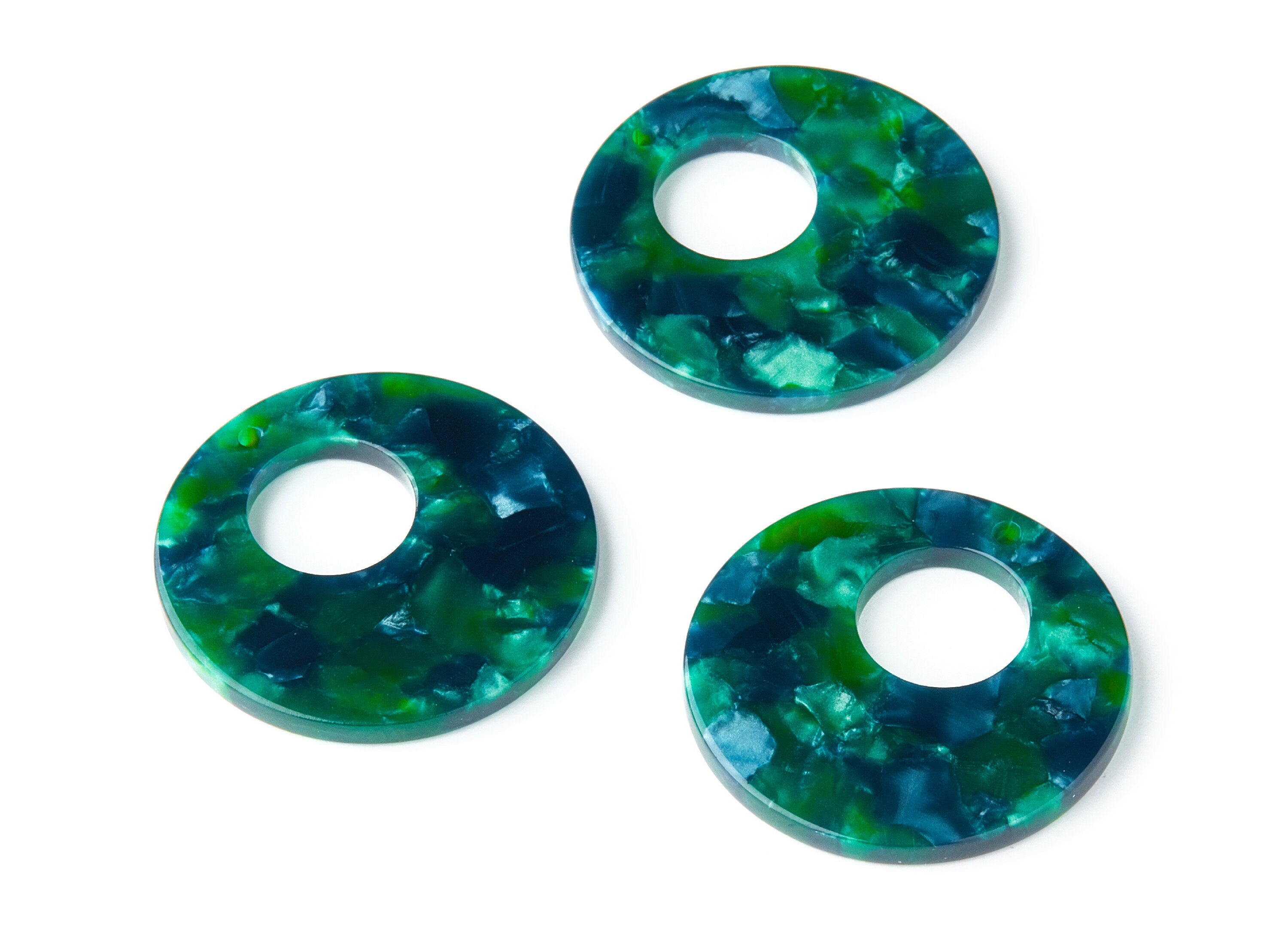 Acetate Circle Earring Charms - Circle Shaped Pendant - Earring Findings - Jewelry Supplies - Color Code: A13 - 31.7x31.7x2.64mm - AC1359U - DOMEDBAZAAR