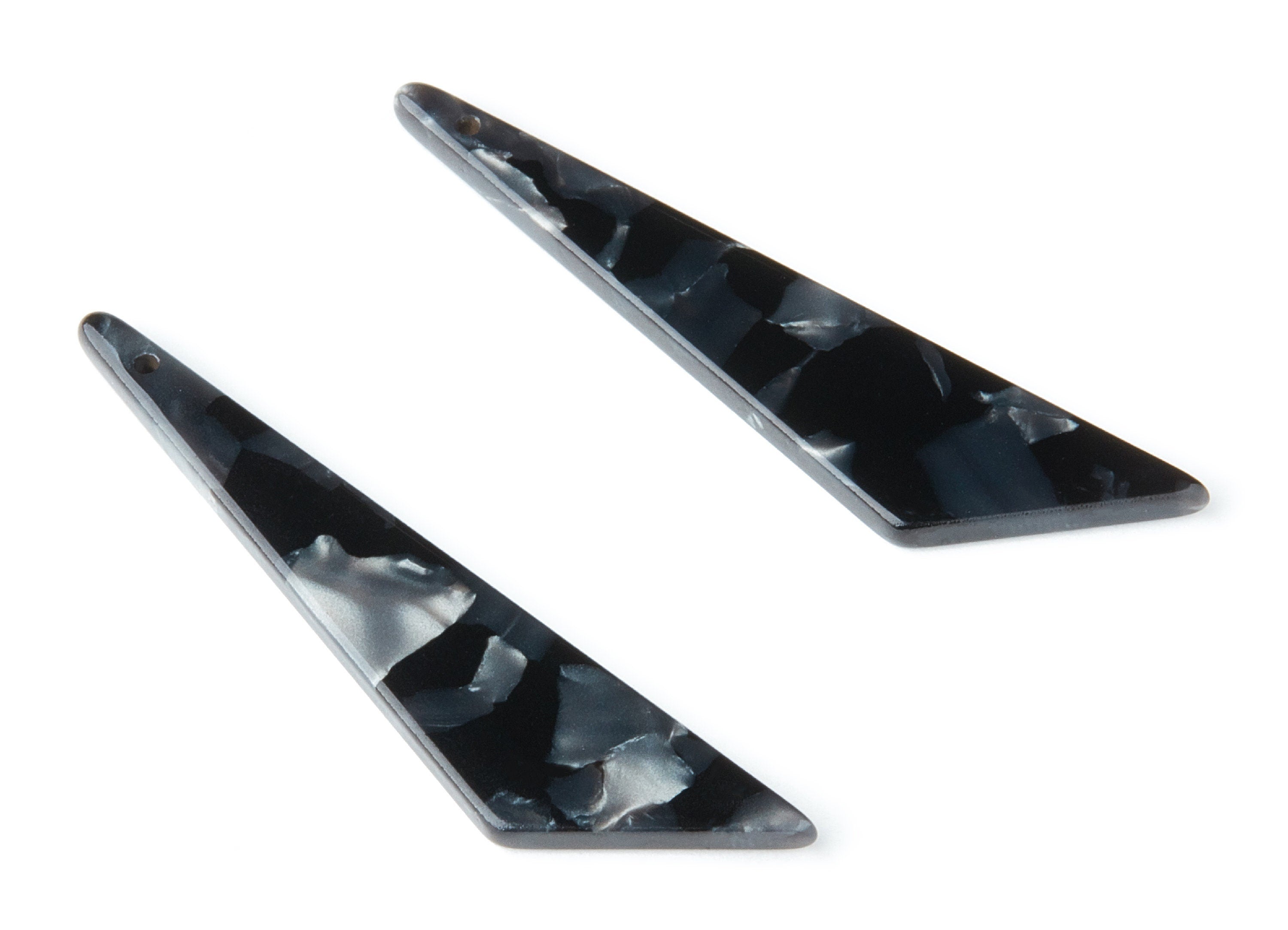 Acetate Triangle Earring Charms - Triangle Pendant - Earring Findings - Jewelry Supplies - Color Code: A48 - 51.44x11.42x2.81mm - AC1352P - DOMEDBAZAAR
