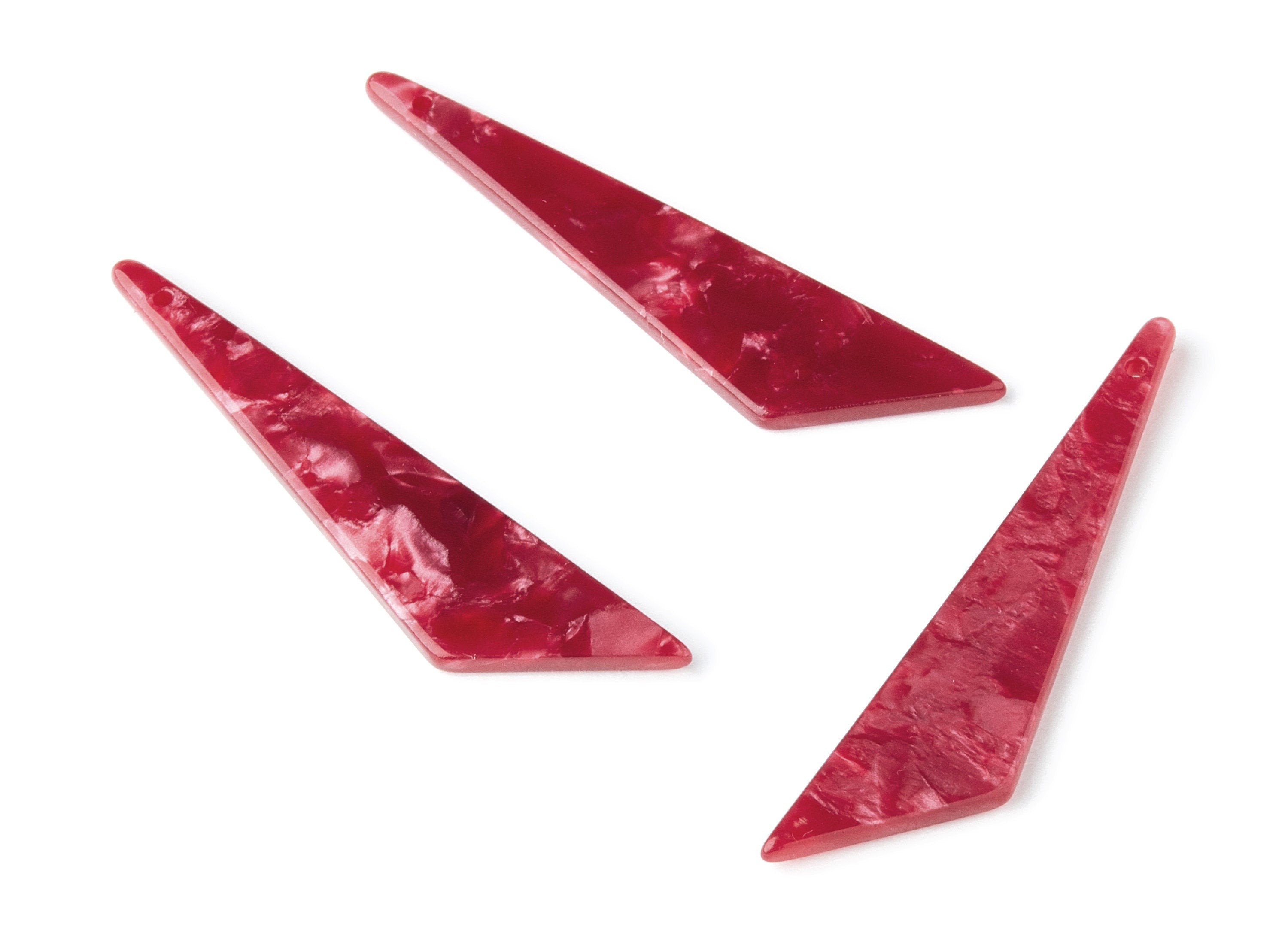 Acetate Triangle Earring Charm - Triangle Pendant - Earring Findings - Jewelry Supplies - Color Code: A47 - 51.44x11.42x2.81mm - AC1352V - DOMEDBAZAAR