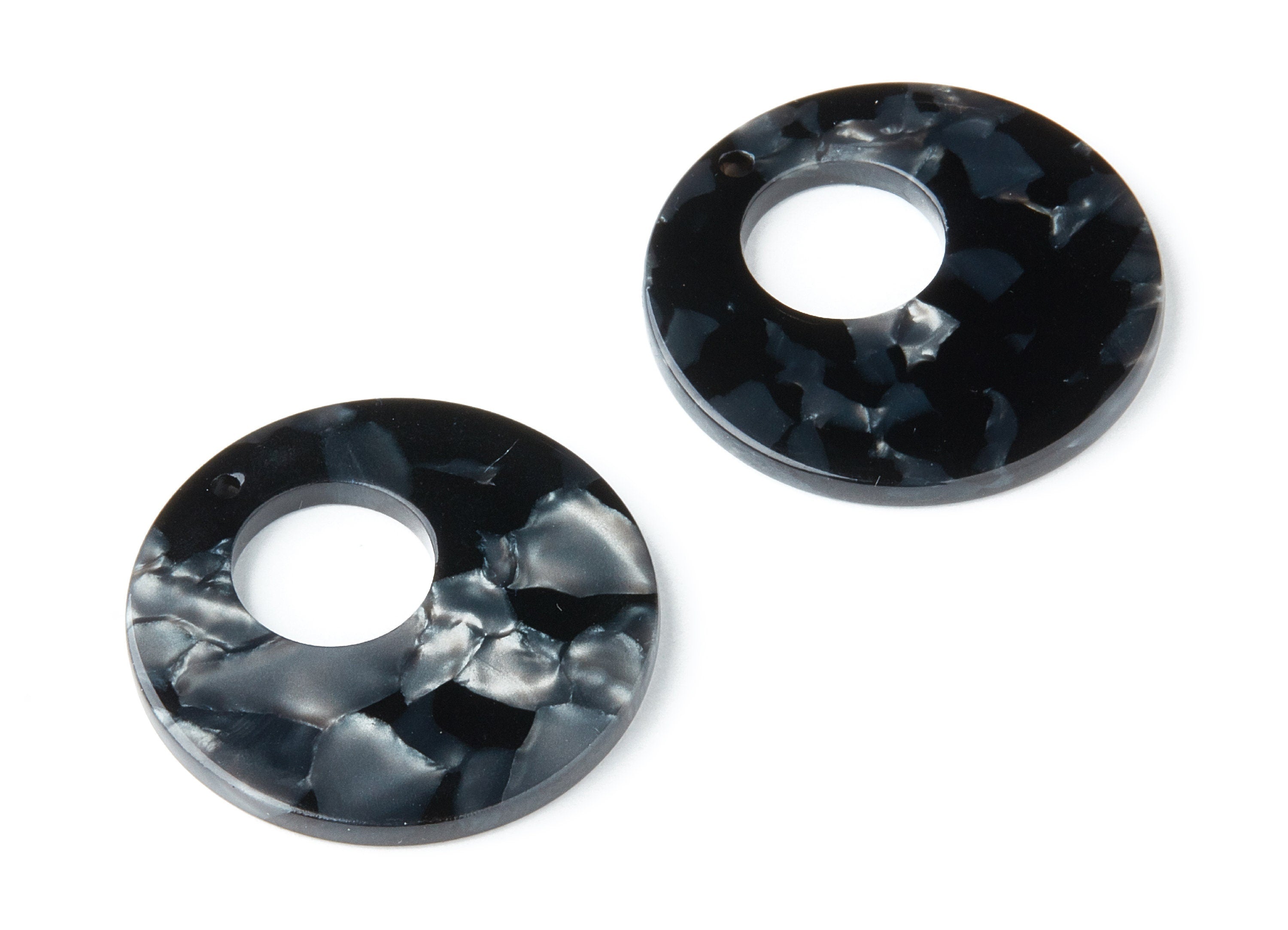 Acetate Circle Earring Charms - Acrylic Circle Pendant - Earring Findings - Jewelry Supplies - Color Code: A48 - 31.7x31.7x2.64mm - AC1359O - DOMEDBAZAAR