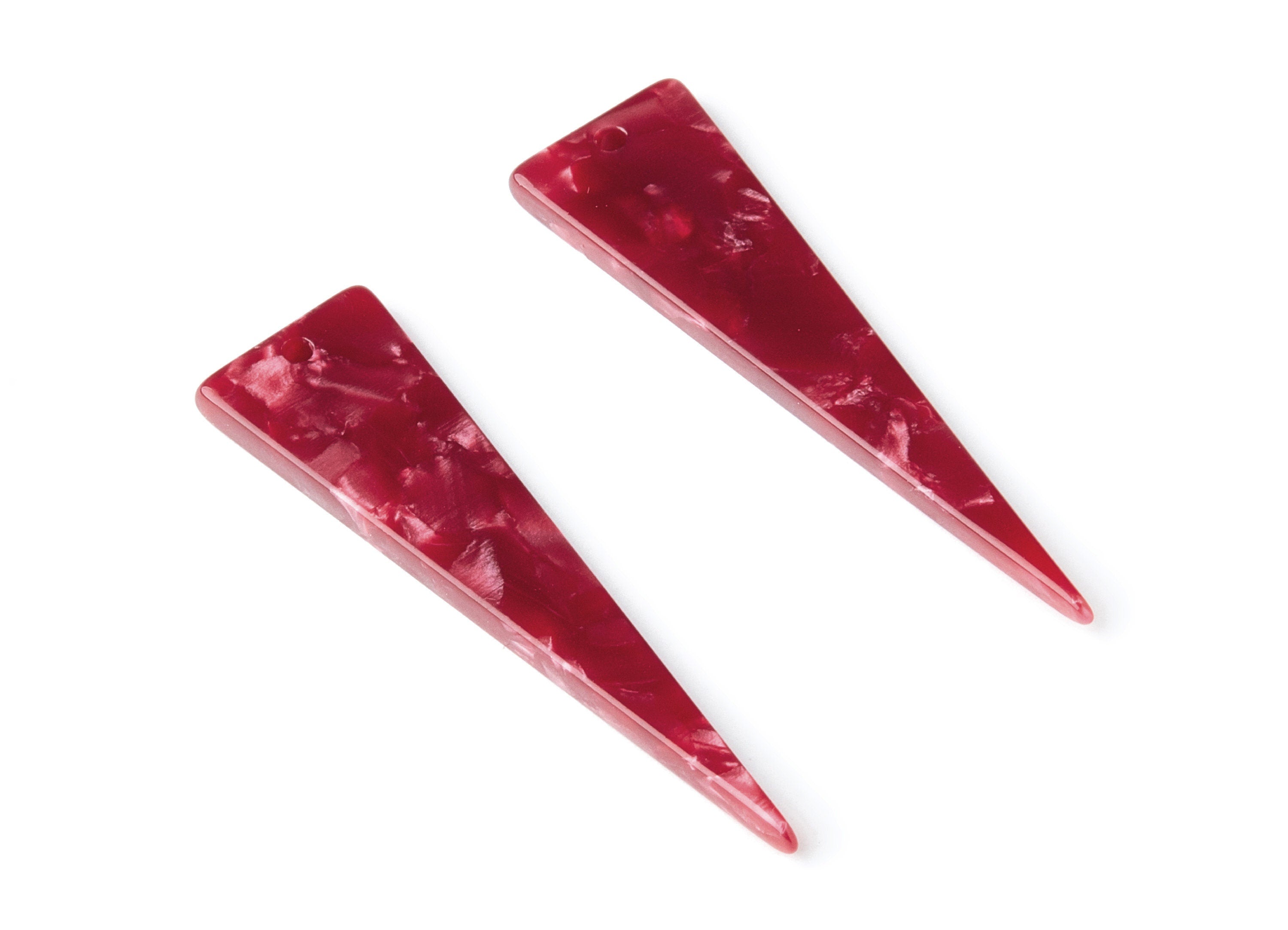 Acetate Triangle Earring Charm - Acetate Triangle Pendant - Earring Findings - Jewelry Supplies - Color Code: A47 - 49x13.5x2.66mm - AC1370B - DOMEDBAZAAR