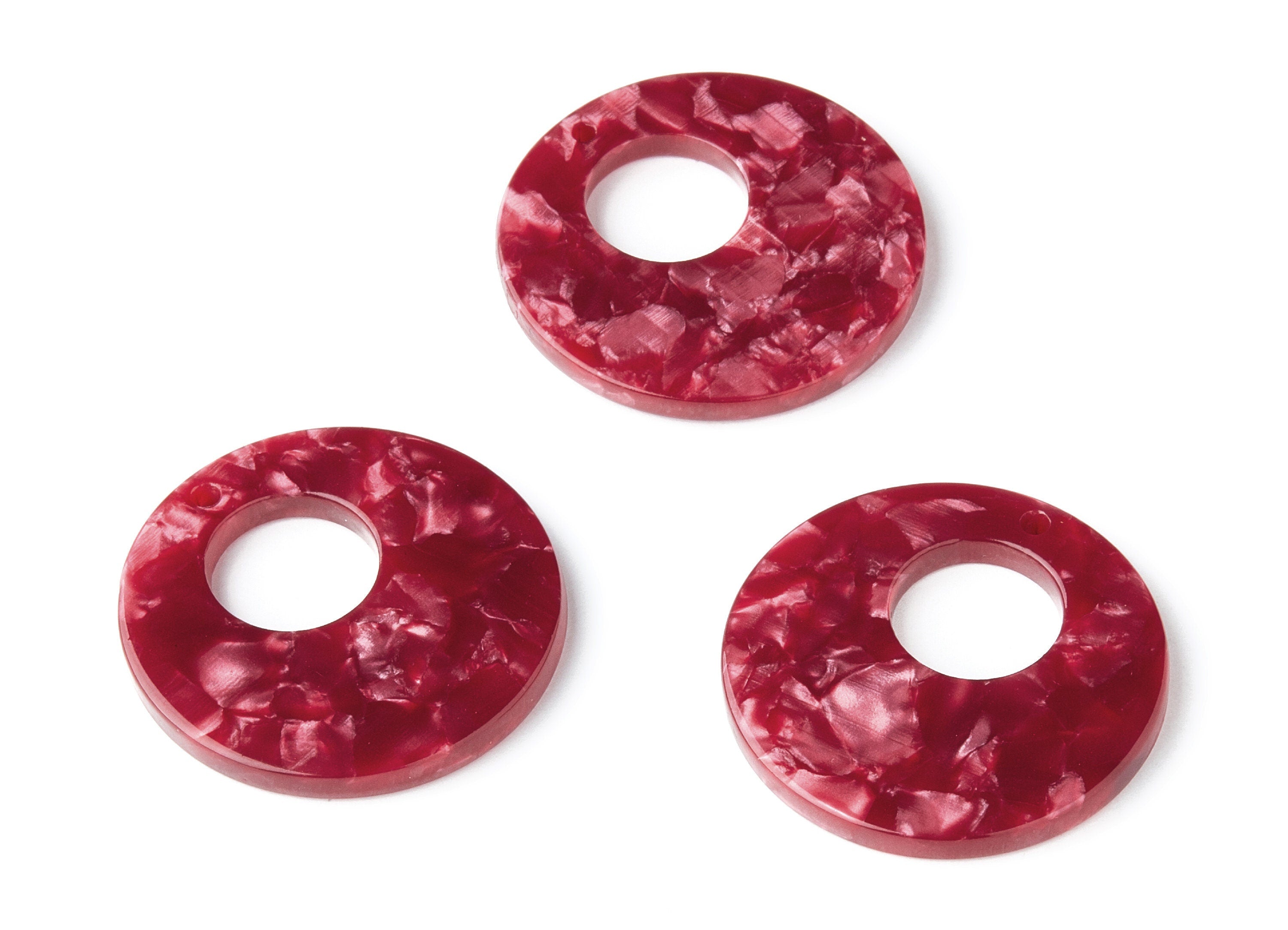 Acetate Circle Earring Charms - Circle Shaped Pendant - Earring Findings - Jewelry Supplies -  Color Code: A47 - 31.7x31.7x2.64mm - AC1359B - DOMEDBAZAAR