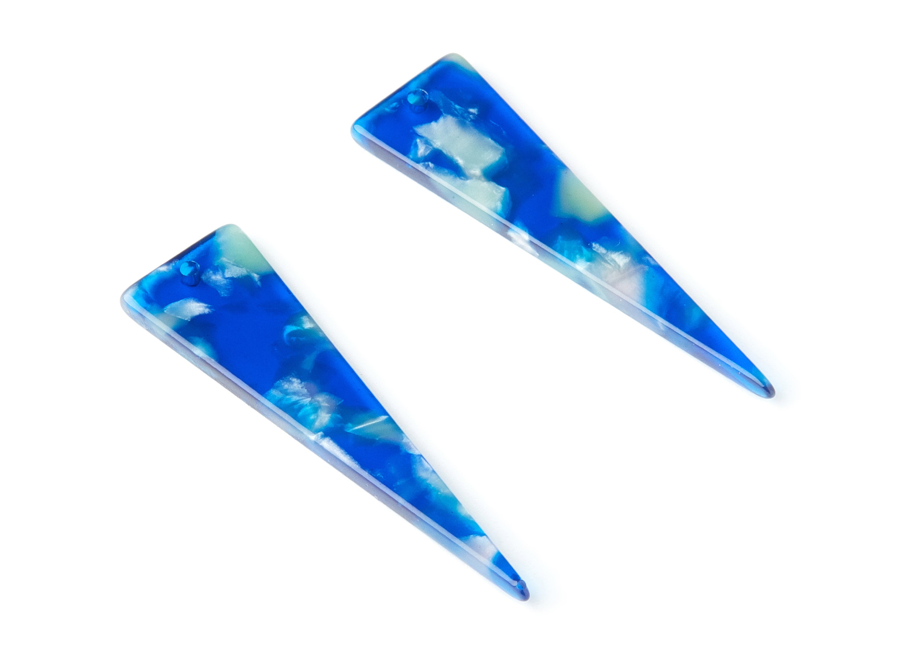 Acetate Triangle Earring Charm - Triangle Pendant - Earring Findings - Jewelry Supplies - Color Code: A37 - 49x13.5x2.66mm - AC1370K - DOMEDBAZAAR