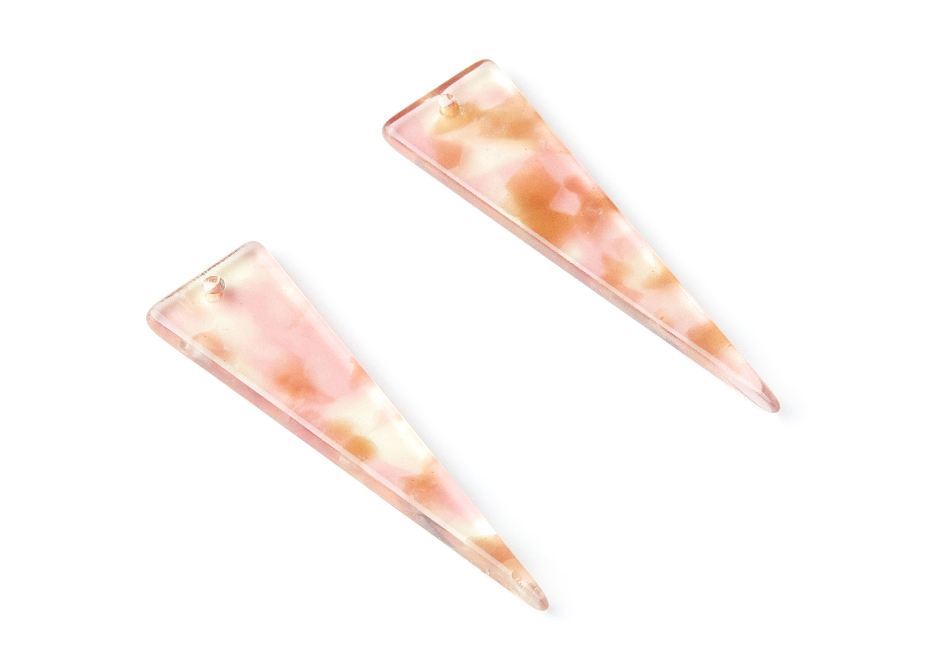 Acetate Triangle Earring Charms - Triangle Pendant - Earring Findings - Jewelry Supplies  - Color Code: A45 - 49x13.5x2.66mm - AC1370P - DOMEDBAZAAR