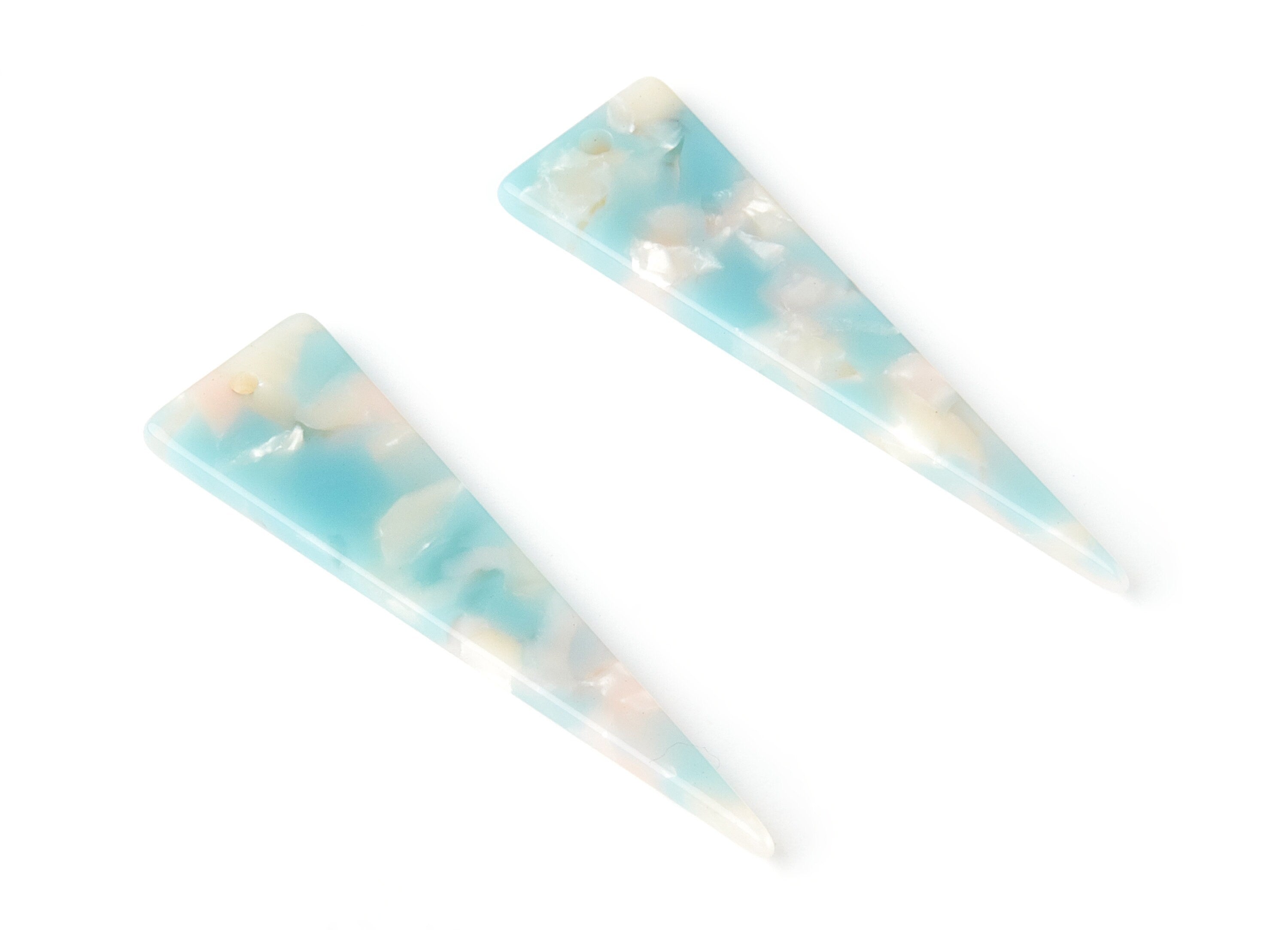 Acetate Triangle Earring Charms - Triangle Pendant - Earring Findings - Jewelry Supplies - Color Code: A36 - 49x13.5x2.66mm - AC1370R - DOMEDBAZAAR