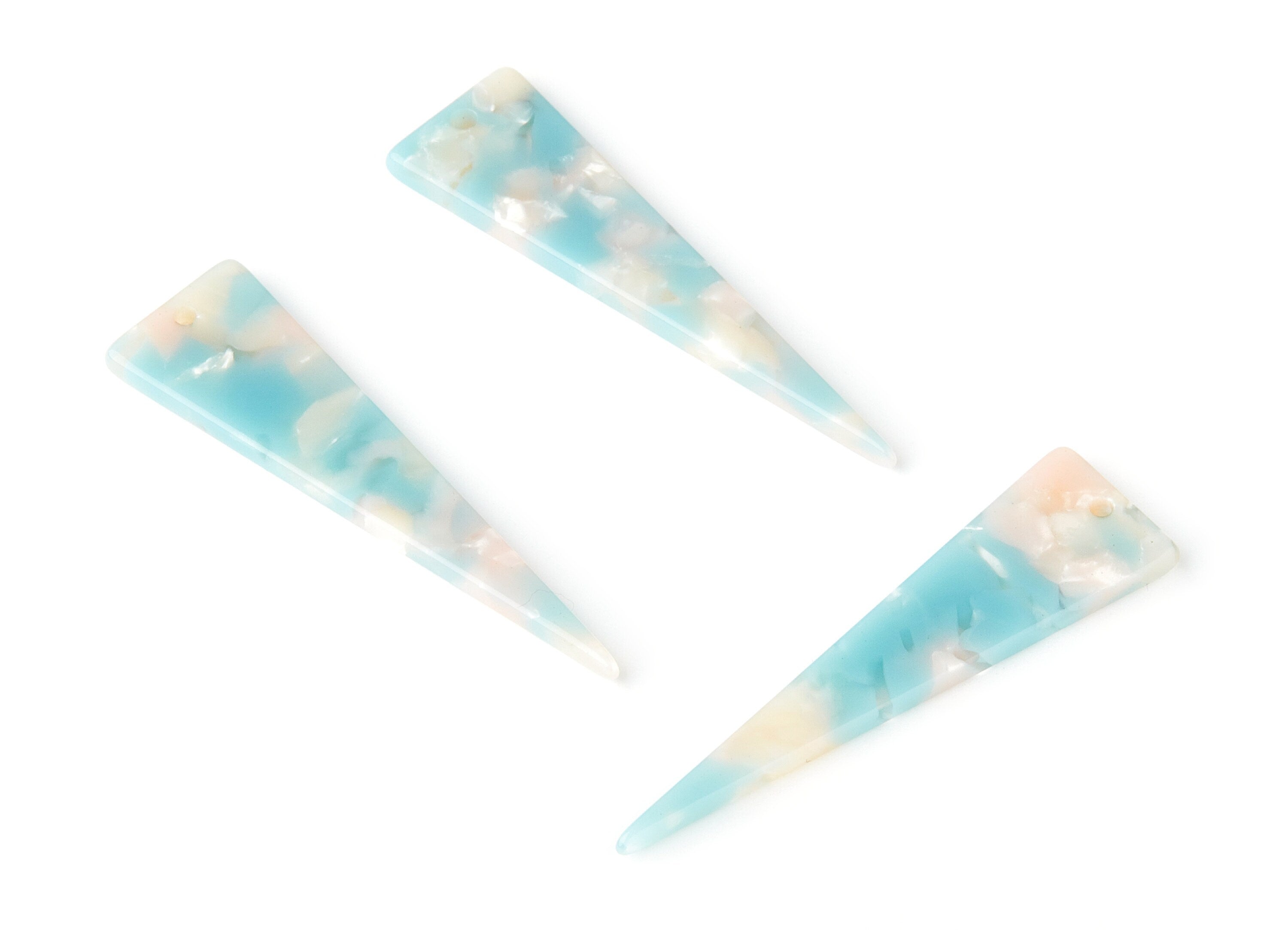 Acetate Triangle Earring Charms - Triangle Pendant - Earring Findings - Jewelry Supplies - Color Code: A36 - 49x13.5x2.66mm - AC1370R - DOMEDBAZAAR
