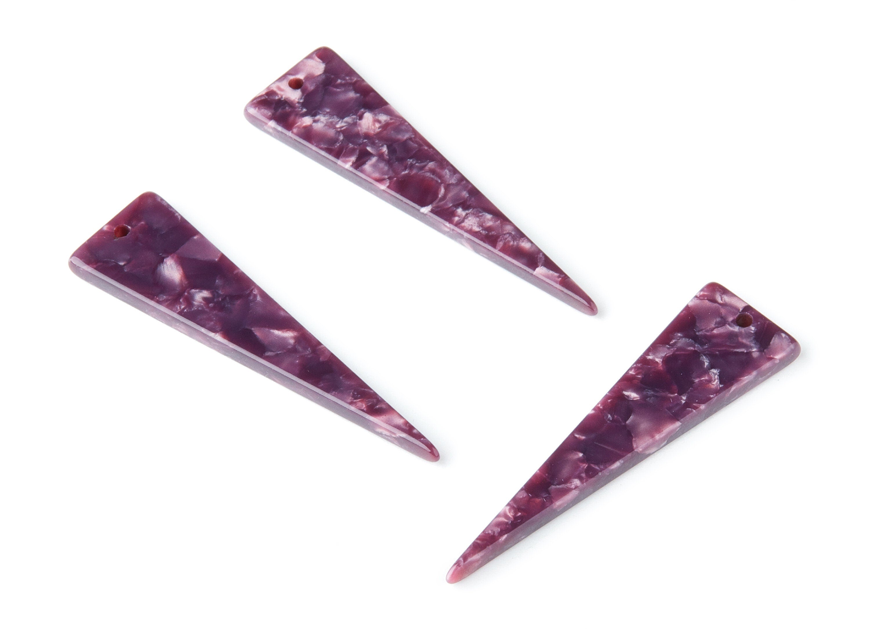 Acetate Triangle Earring Charm - Triangle Pendant - Earring Findings - Jewelry Supplies - Color Code: A41 - 49x13.5x2.66mm - AC1370T - DOMEDBAZAAR