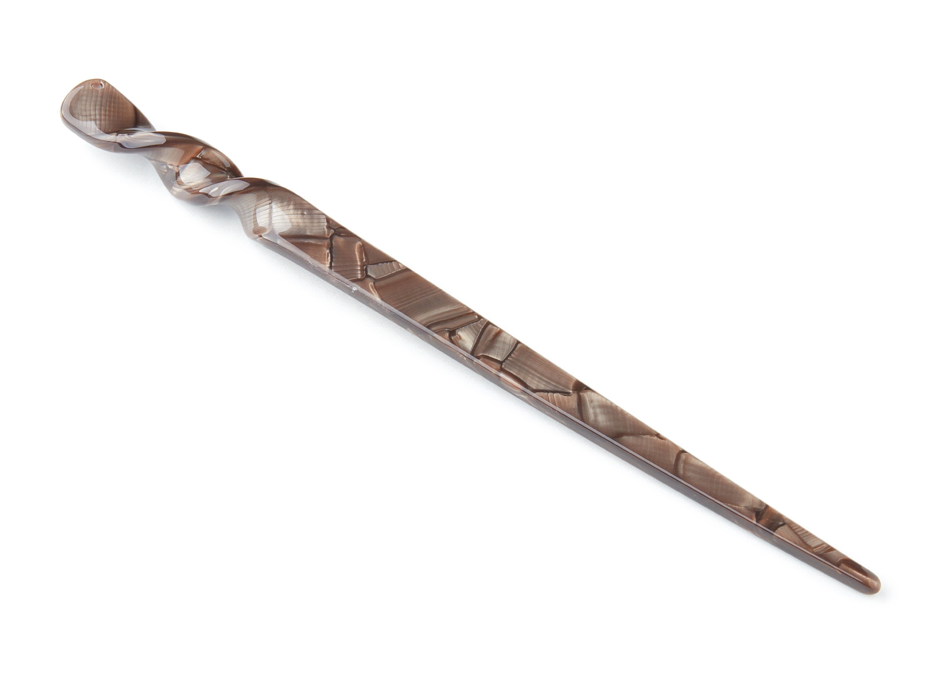 Acrylic Hair Stick Charms - Acrylic Celluloid Acetate - 1 Hole - Stick Shaped Hair Pin  - 18.5x12x4.3mm - AC1401D - DOMEDBAZAAR